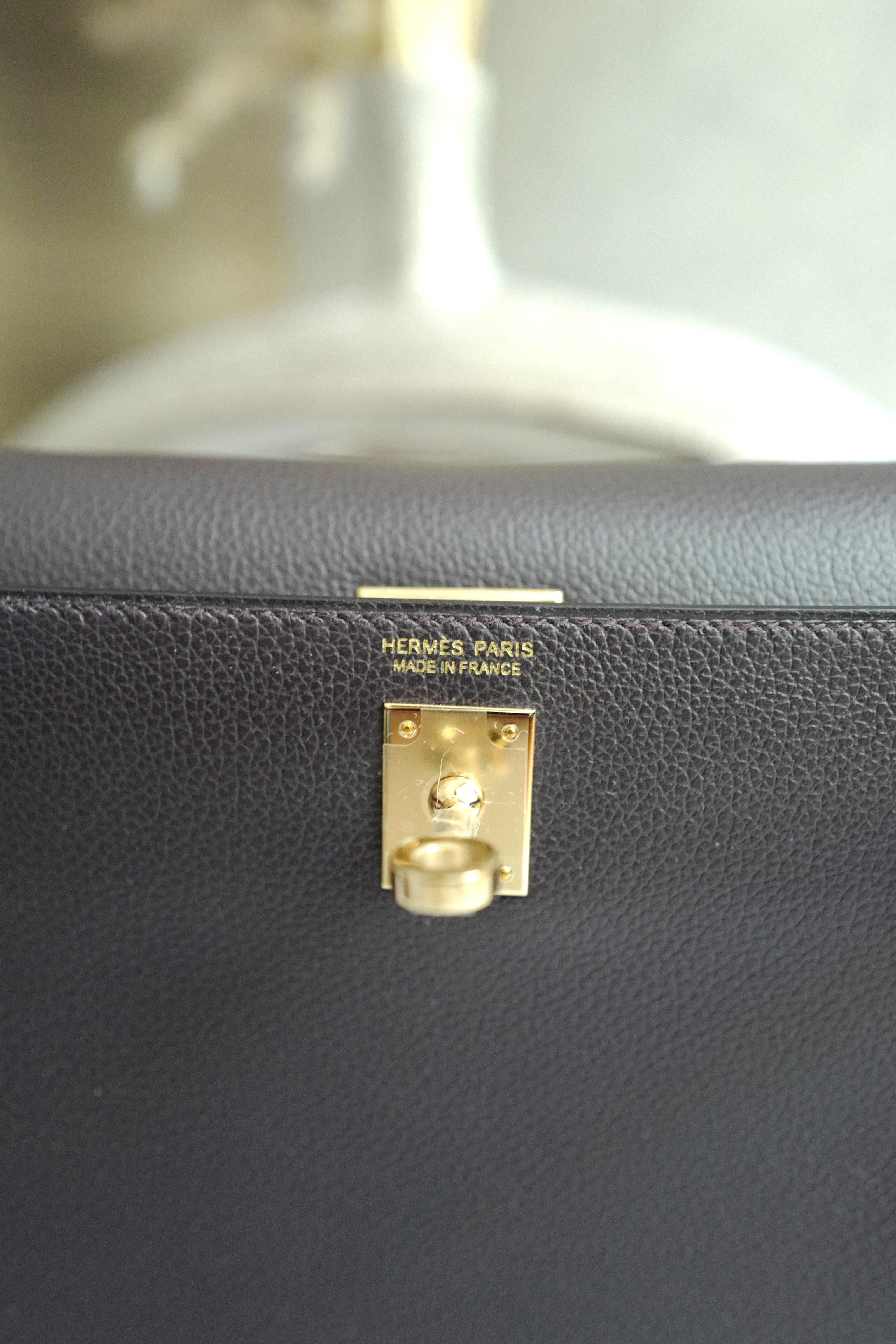 BNIB Hermès Kelly Danse Evercolor Prunoir/Anemone with GHW K Stamp 2025 Receipt