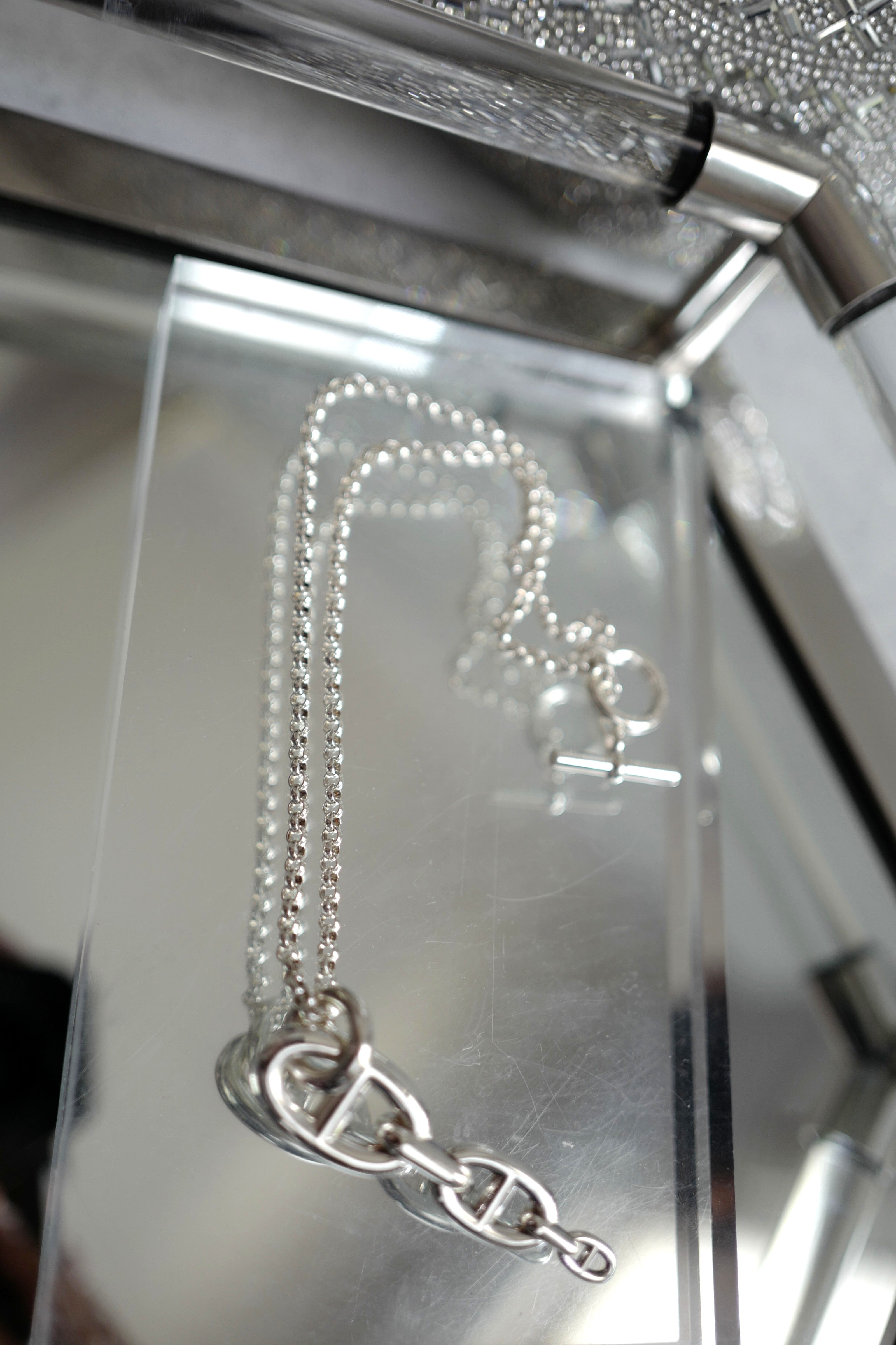 Hermes Chaine d'ancre Necklace Silver Enchainee pendant