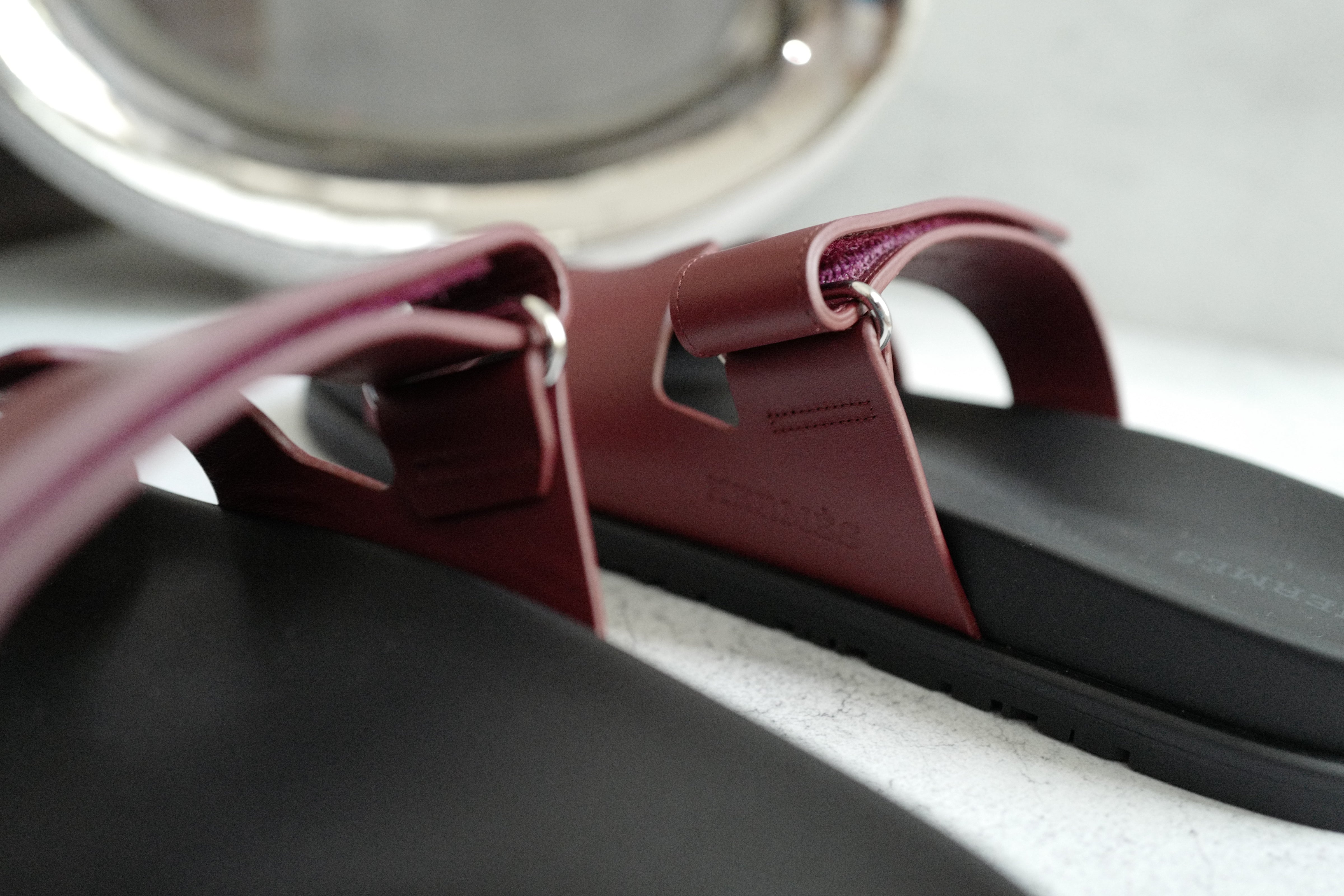 BNIB Hermès Chypre Sandals Rouge H Calfskin Leather Size 39
