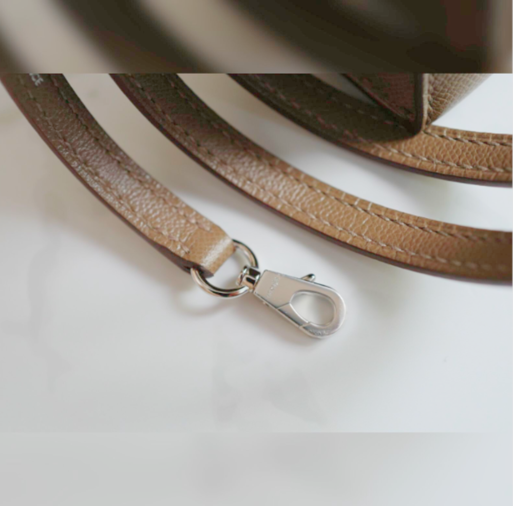 BNIB Hermes Mini Kelly touch Madame calfskin pol alli Etoupe beige phw