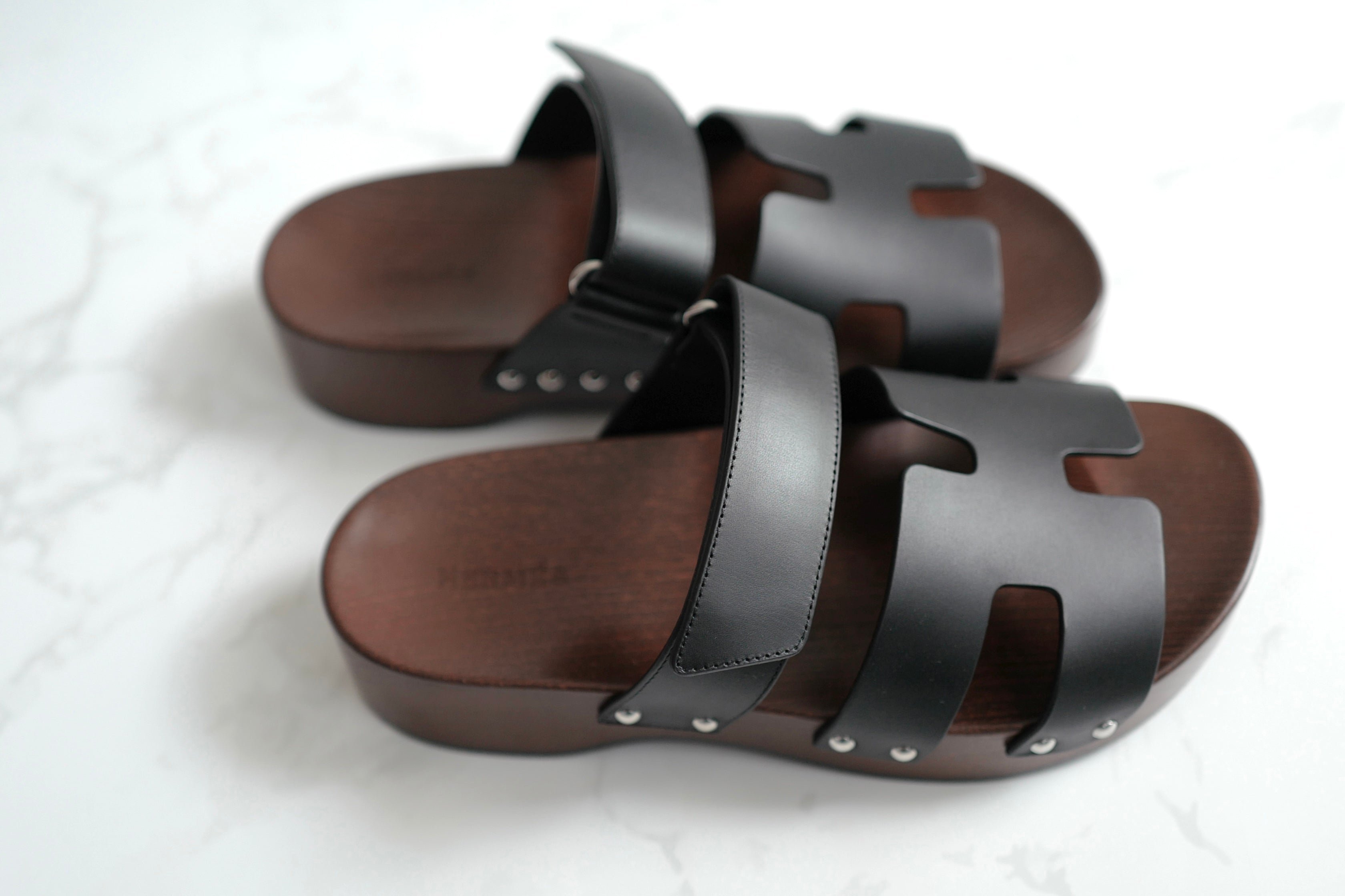 BNIB HERMÈS Kos Veau Women's Clog Noir - Size 38