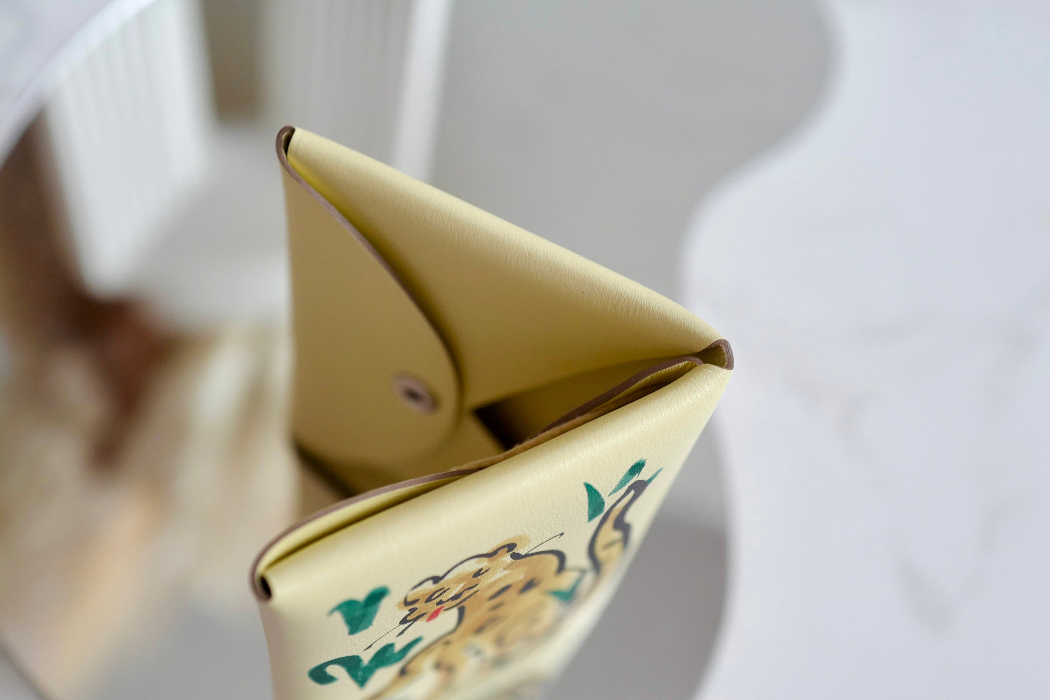 BNIB Hermes Calvi Duo in Spring Panther Veau Swift Card Holder PHW