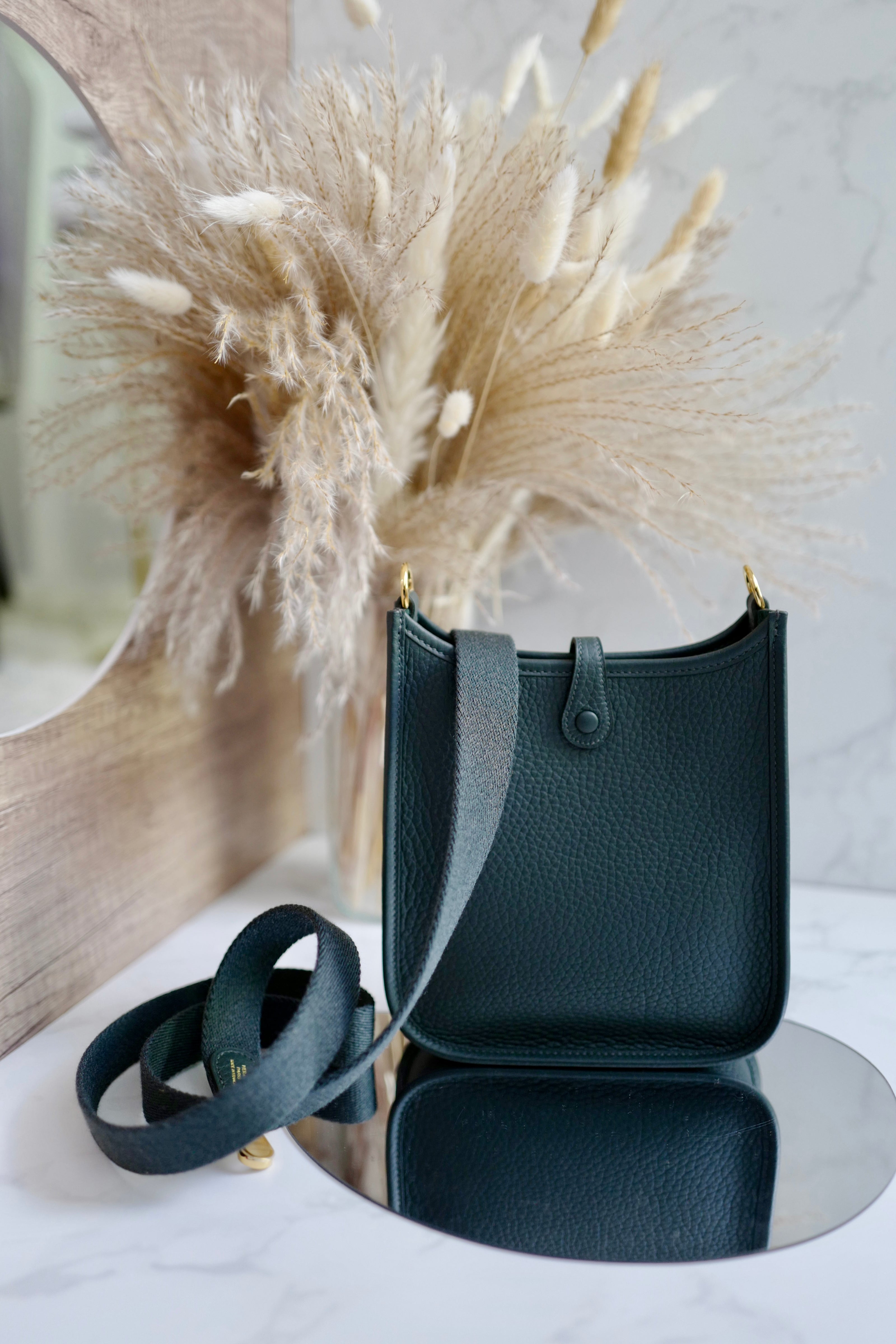BNIB Hermes Mini Evelyne 16 Amazone Vert Mangrove ghw
