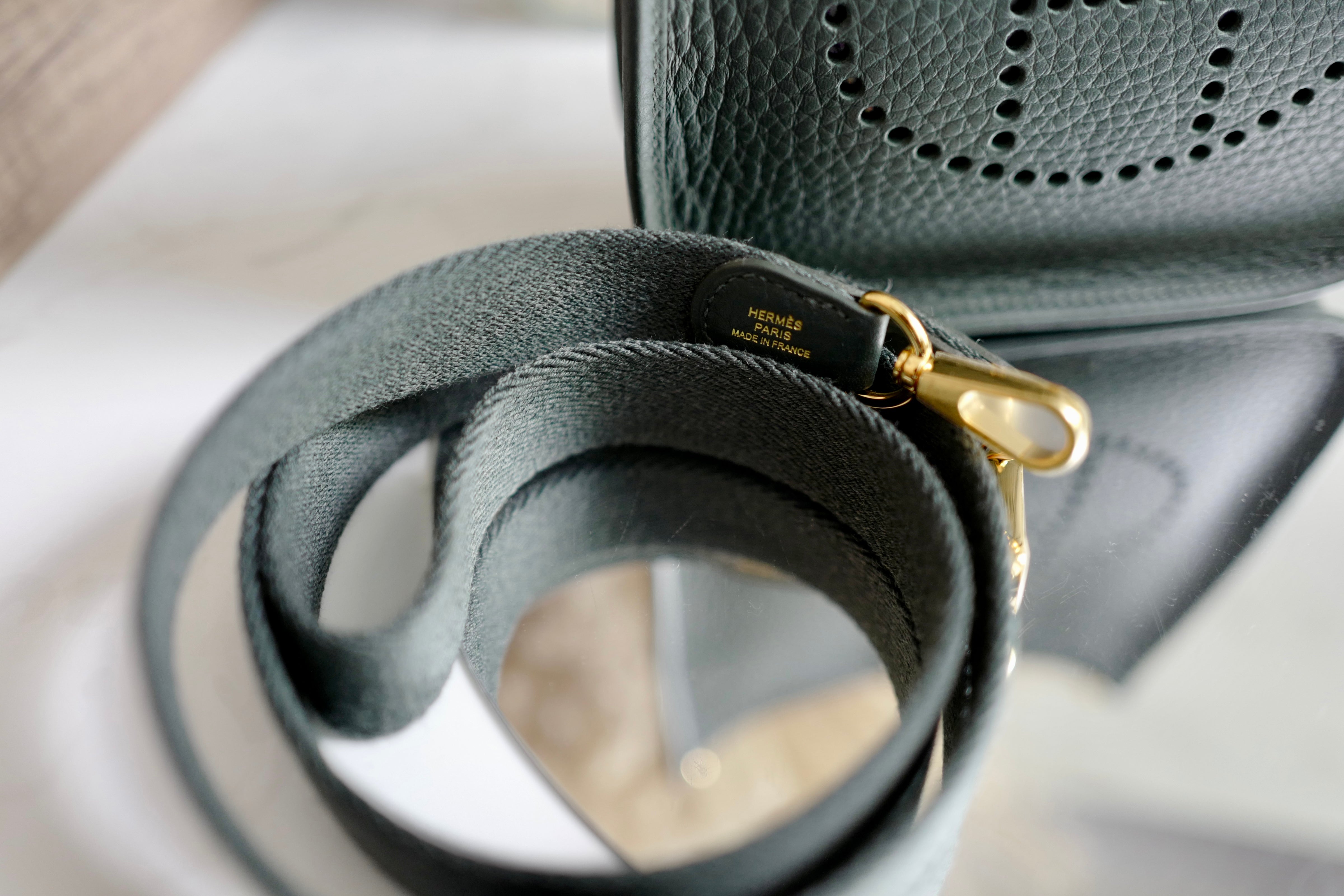 BNIB Hermes Mini Evelyne 16 Amazone Vert Mangrove ghw