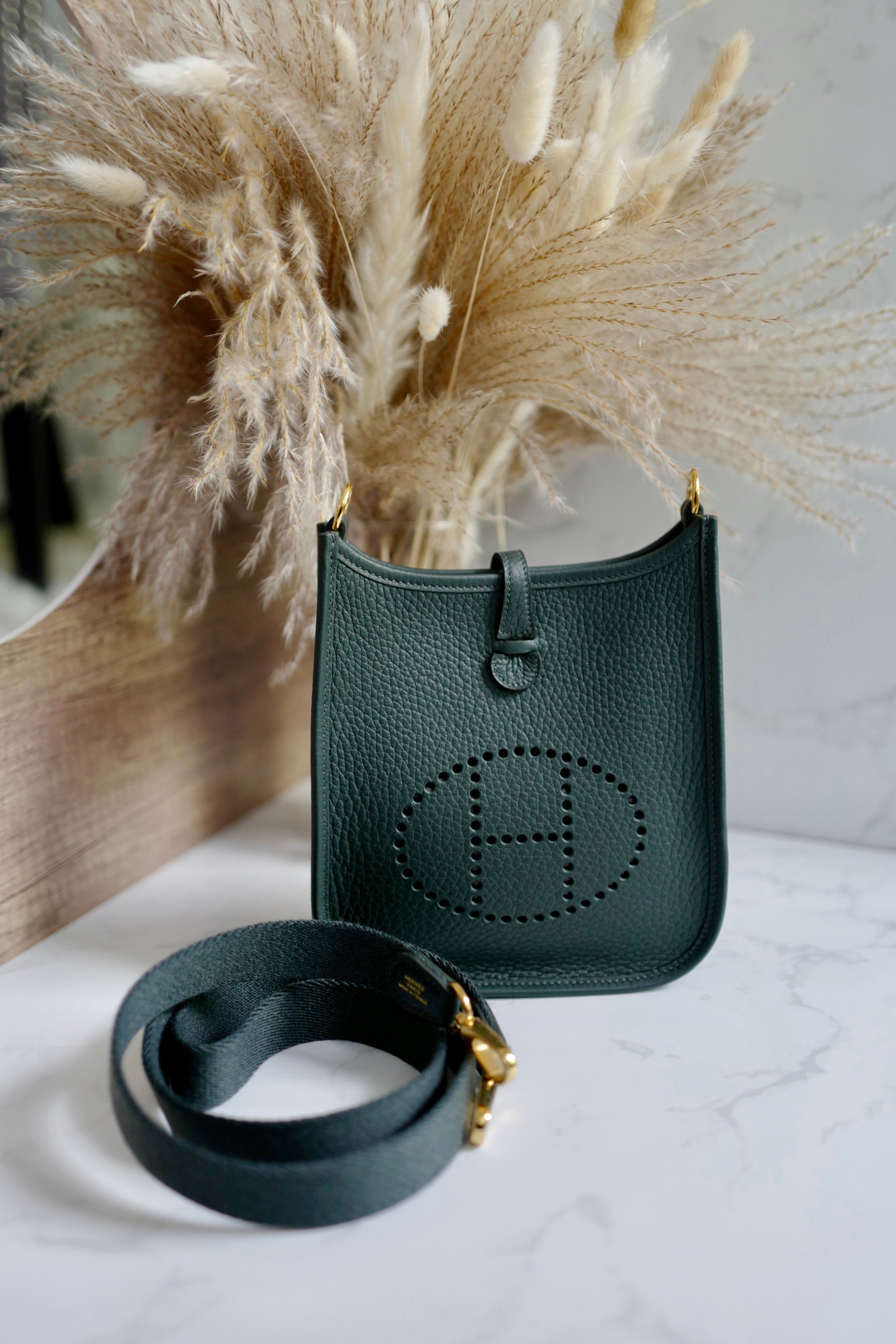 BNIB Hermes Mini Evelyne 16 Amazone Vert Mangrove ghw