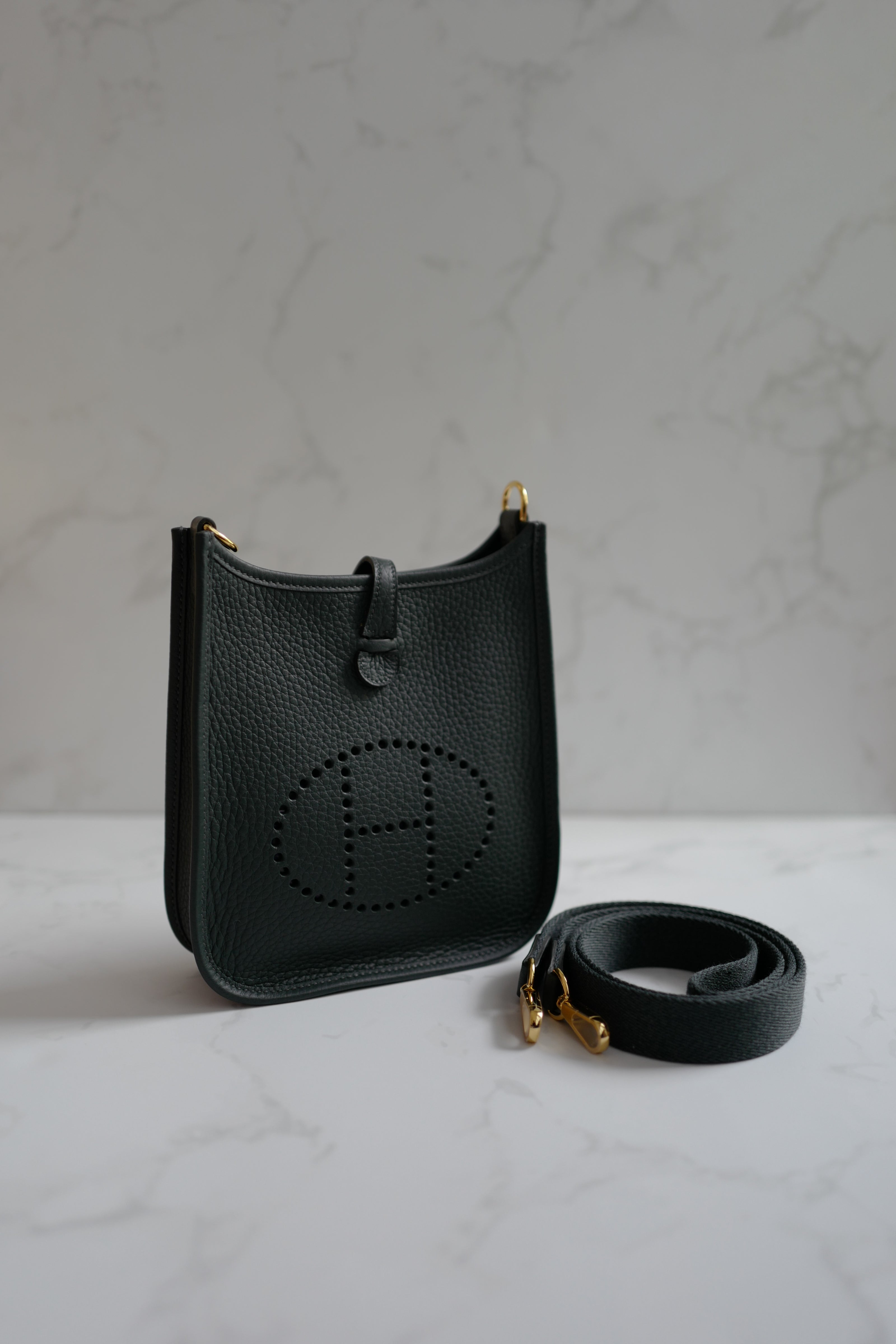 BNIB Hermes Mini Evelyne 16 Amazone Vert Mangrove ghw