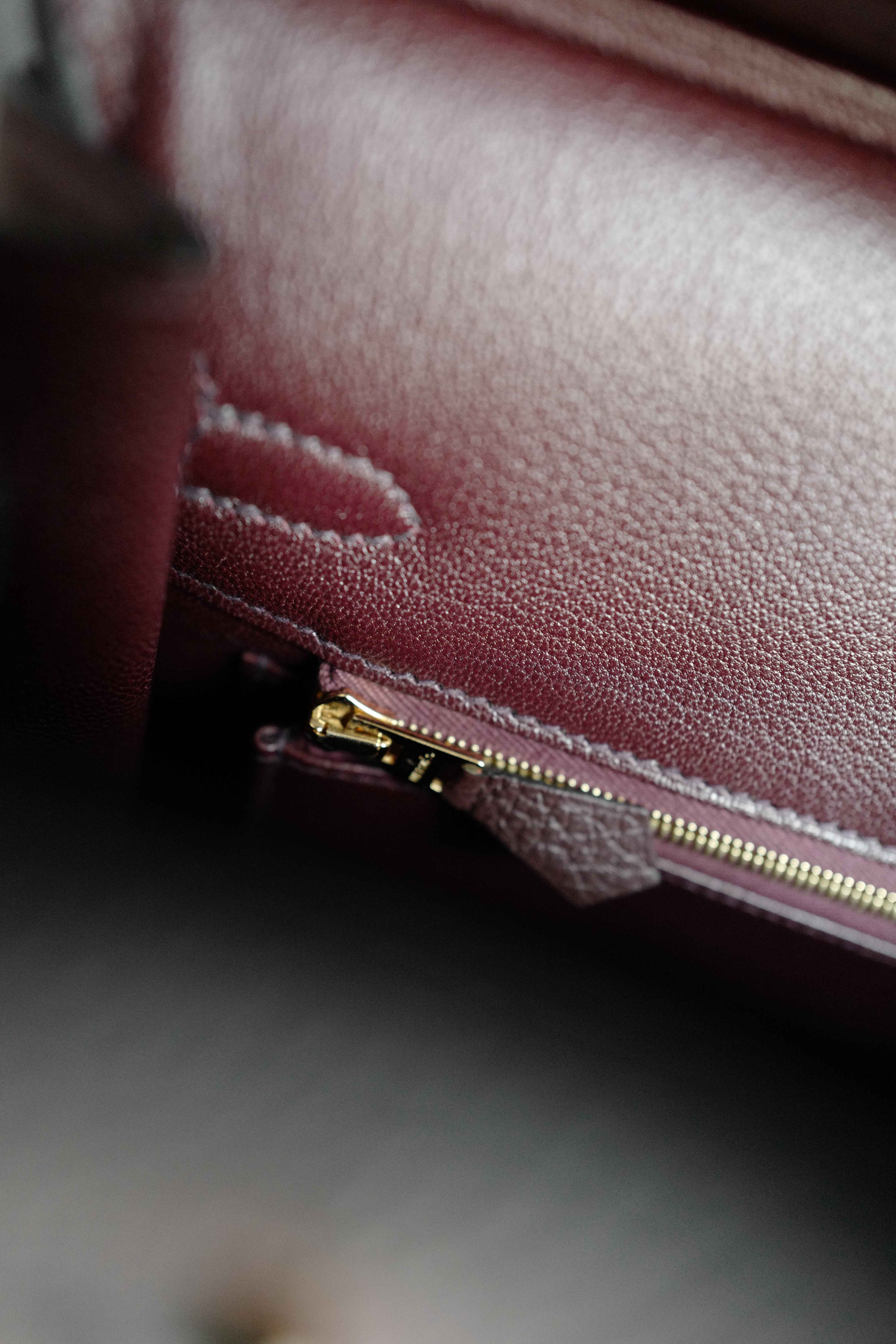 Hermes Birkin 25 Touch Rouge Sellier Togo/Matte Crocodile w/ Champagne Gold HW