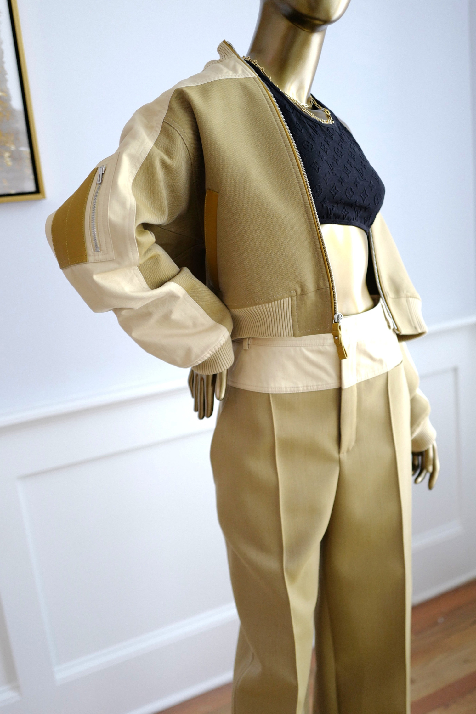 Brand New Hermès Bomber Inspiration Jacket in Vert Muscade Size 36