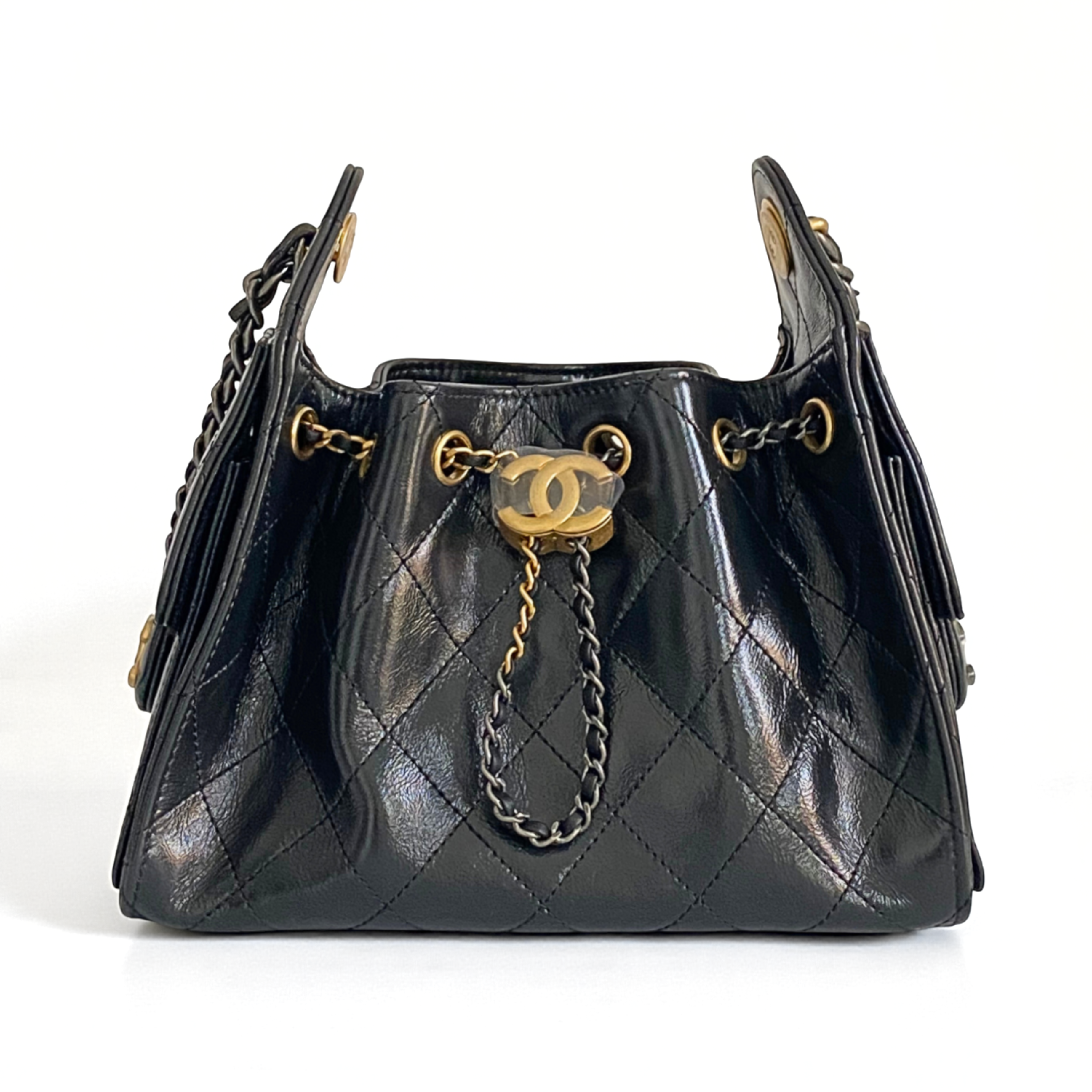 CHANEL 26C Black Mini Lambskin Bag with Mixed Hardware