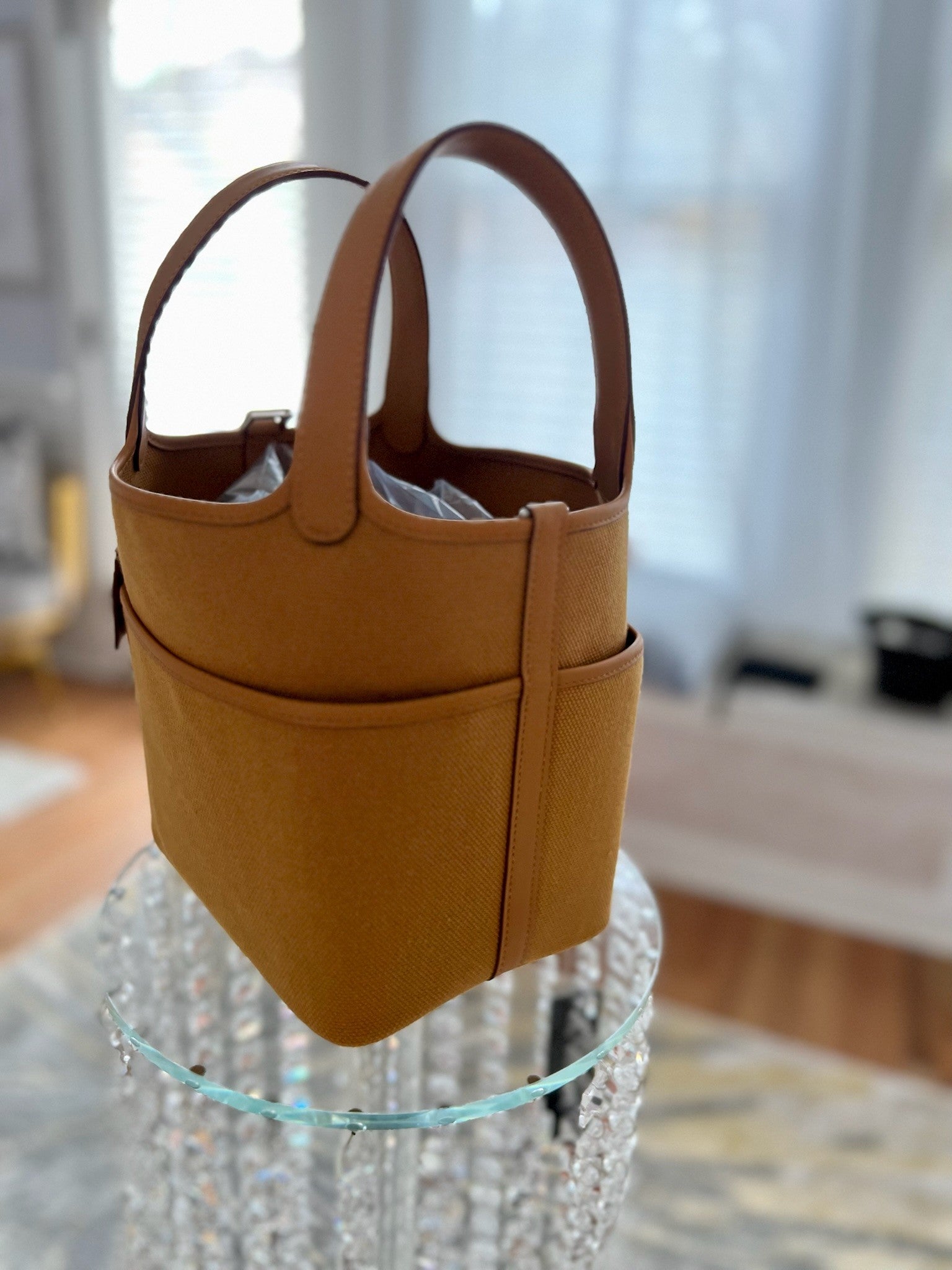BNIB Hermes Picotin 18 Cargo in Sesame Palladium Hardware B Stamp