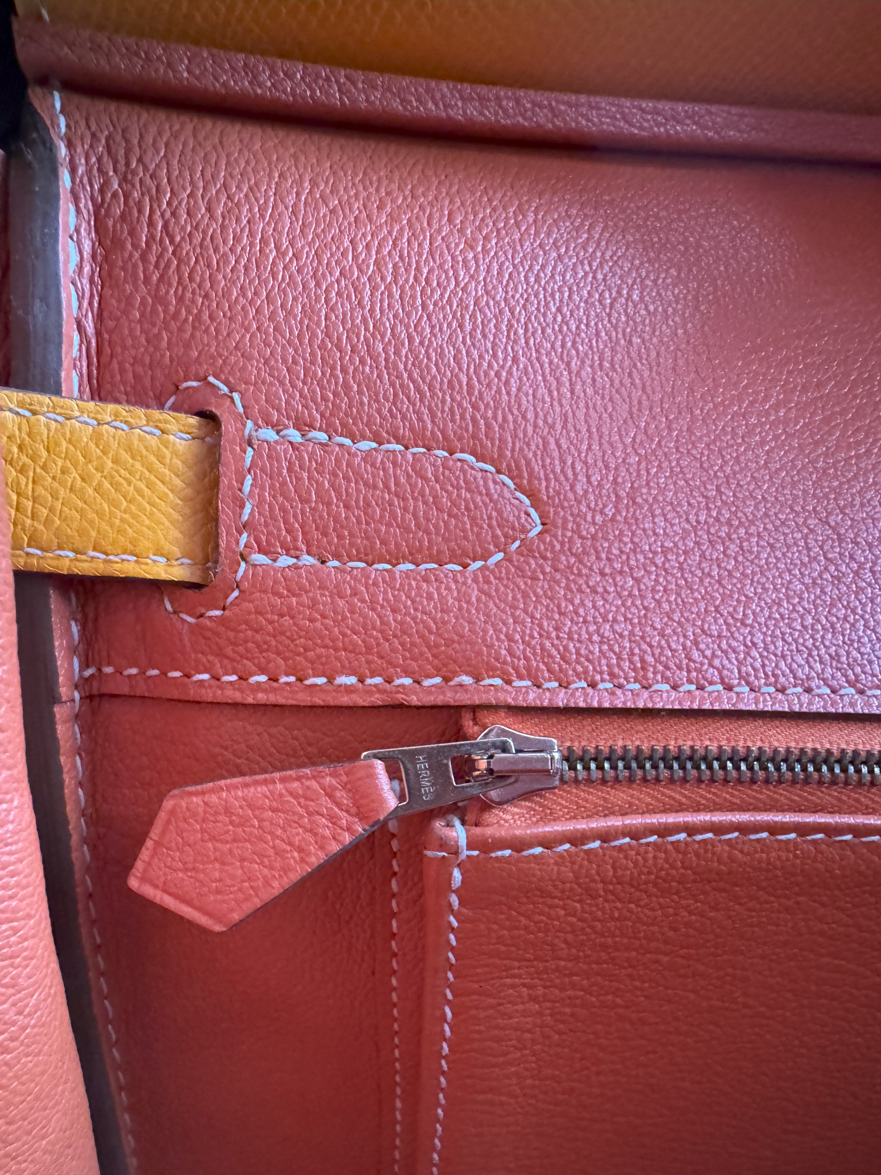 Hermès Birkin 30 Jaune d'Or Epsom Leather Candy Edition Orange Inside & Gold HW