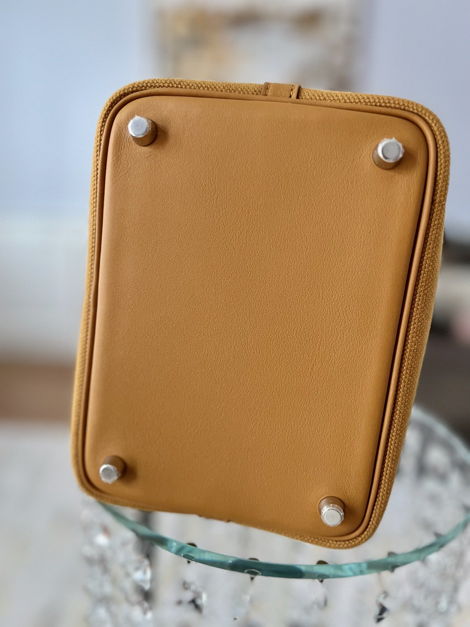 BNIB Hermes Picotin 18 Cargo in Sesame Palladium Hardware B Stamp