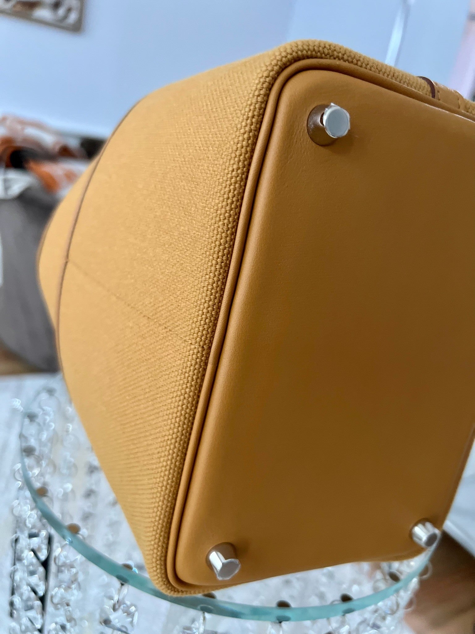 BNIB Hermes Picotin 18 Cargo in Sesame Palladium Hardware B Stamp