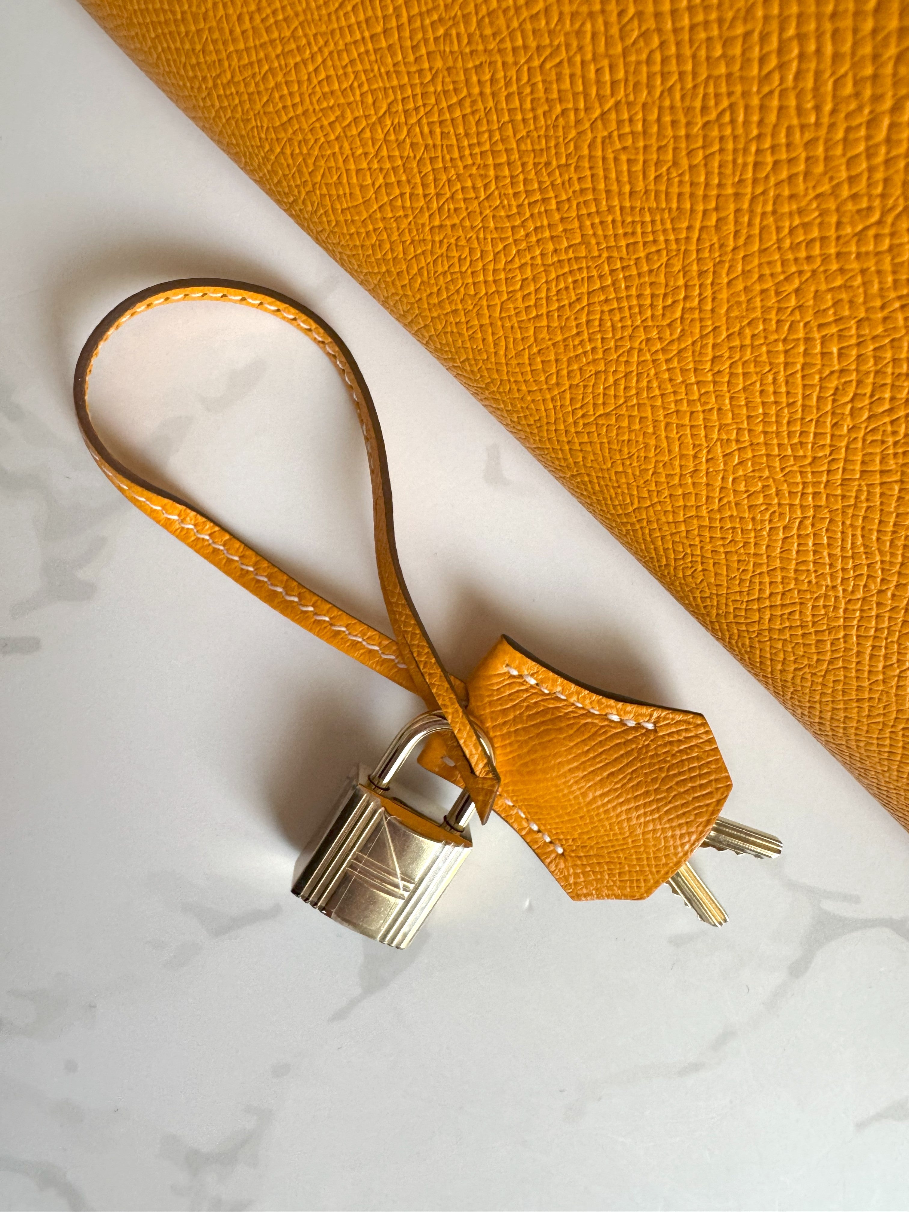 Hermès Birkin 30 Jaune d'Or Epsom Leather Candy Edition Orange Inside & Gold HW