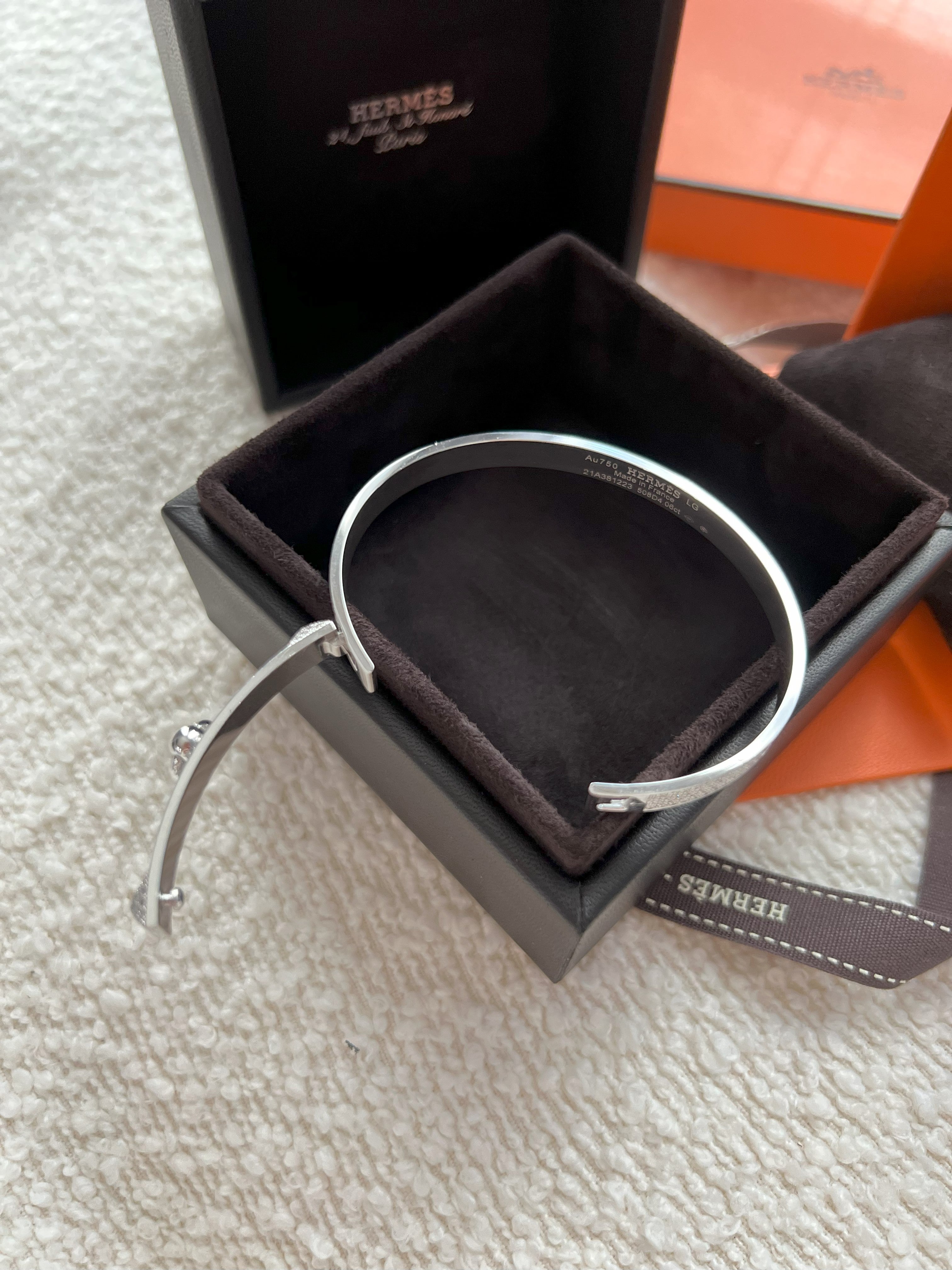 NEW Hermes De Chien Bracelet White Gold Full Paved Diamond ST Over $60K