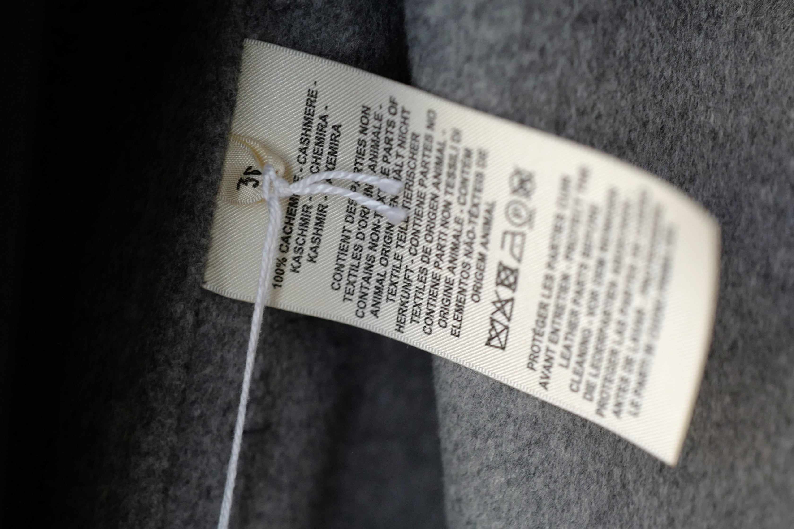 Hermes Double-face Cashmere Long Inspi Coat Couverture in Gris Crayon size 36