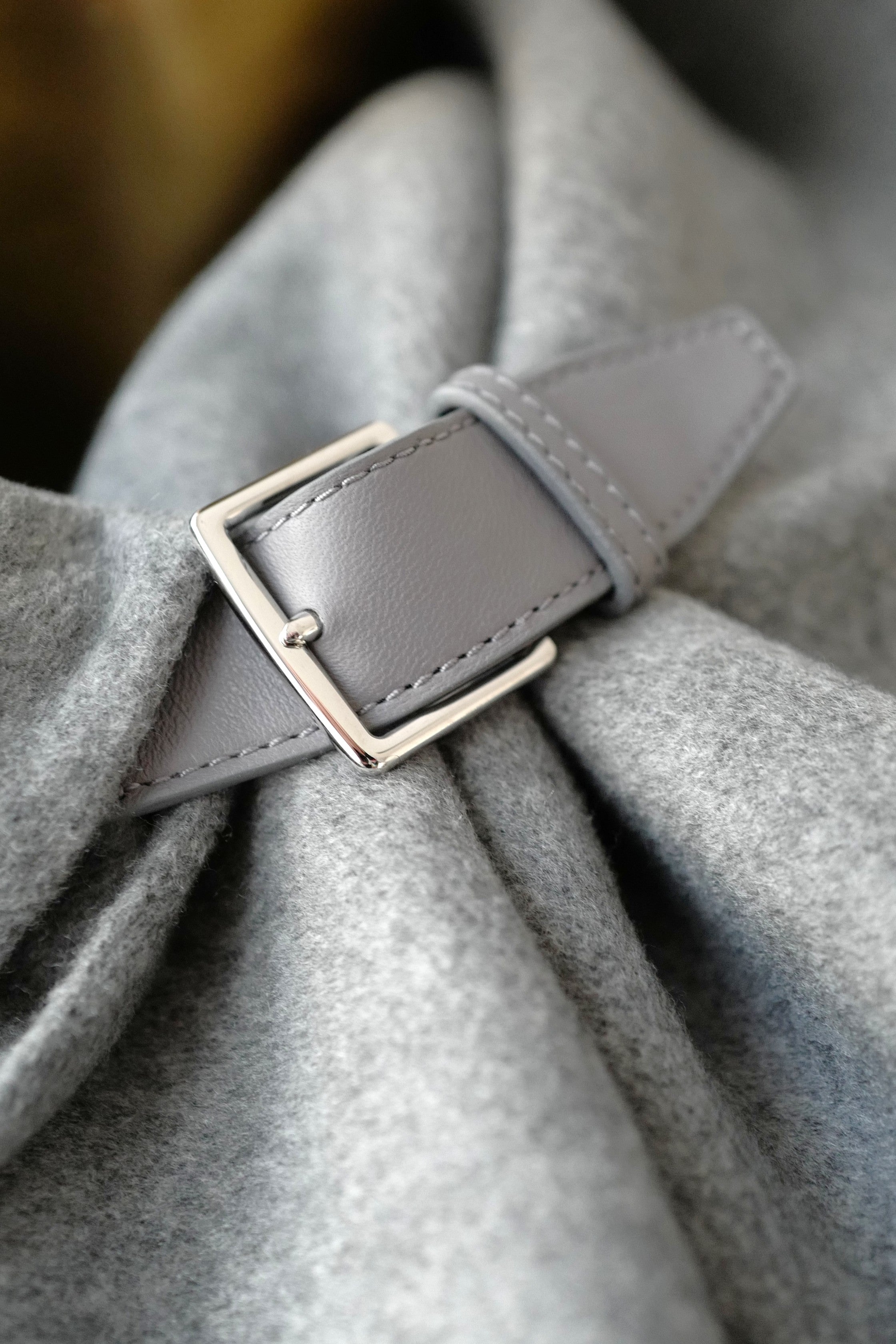 Hermes Double-face Cashmere Long Inspi Coat Couverture in Gris Crayon size 36