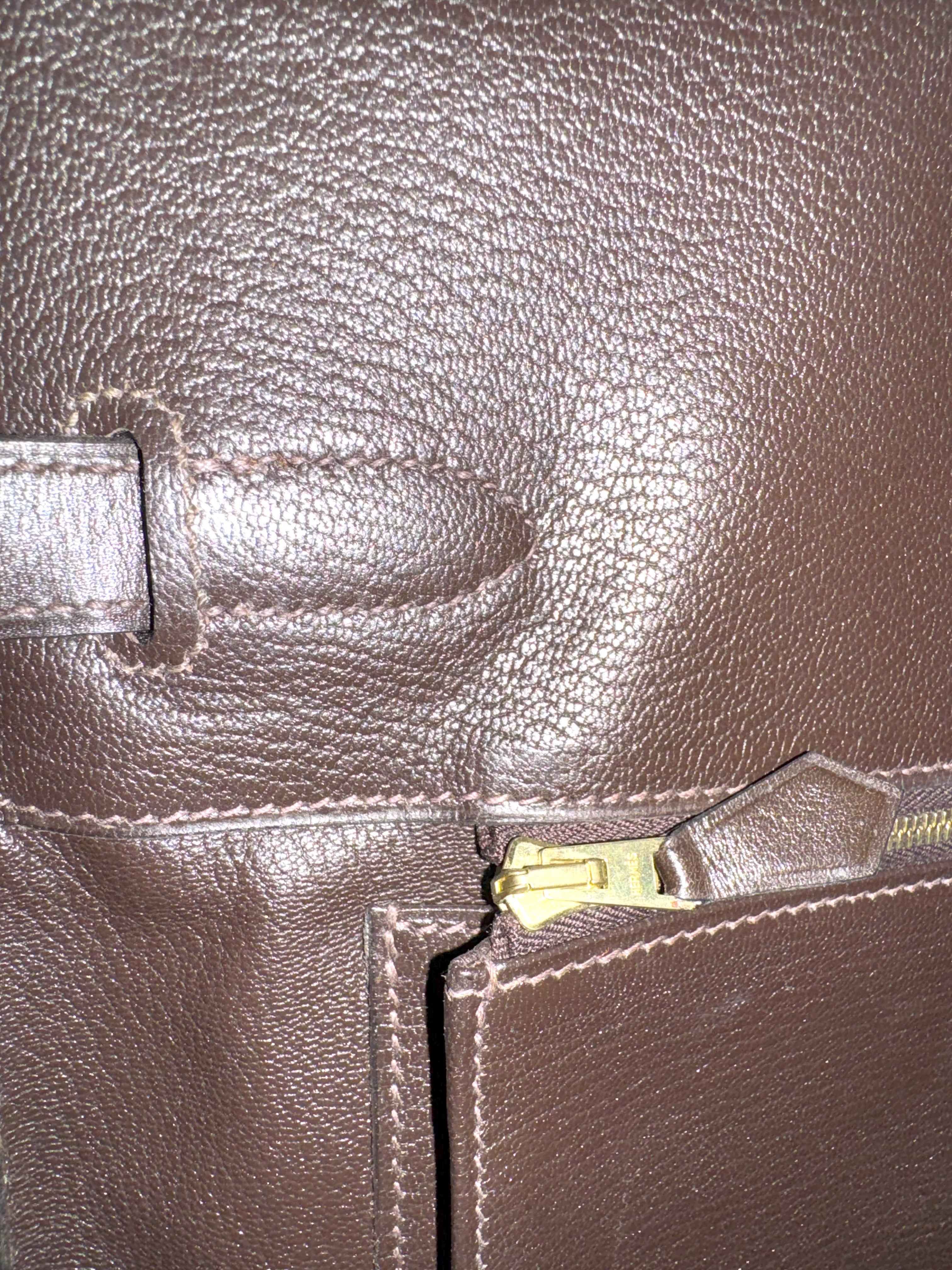 HERMES Birkin 35 Vibrato In Orange/Fuchsia With Havanne In Box Calfskin Gold HW