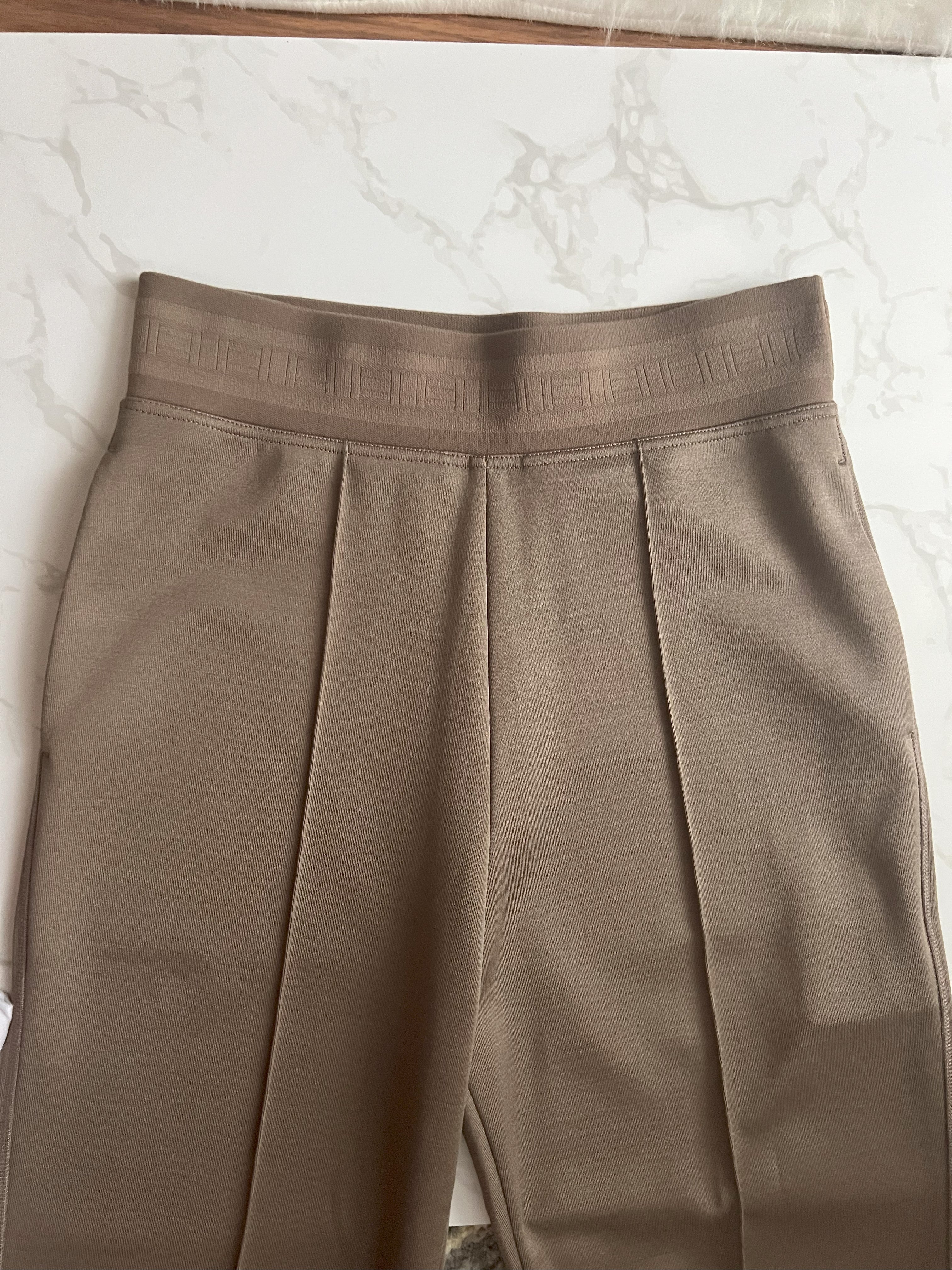 Hermes Pantalon Fluide Flowy Pants Gris Etoupe Size 34 NEW SS24