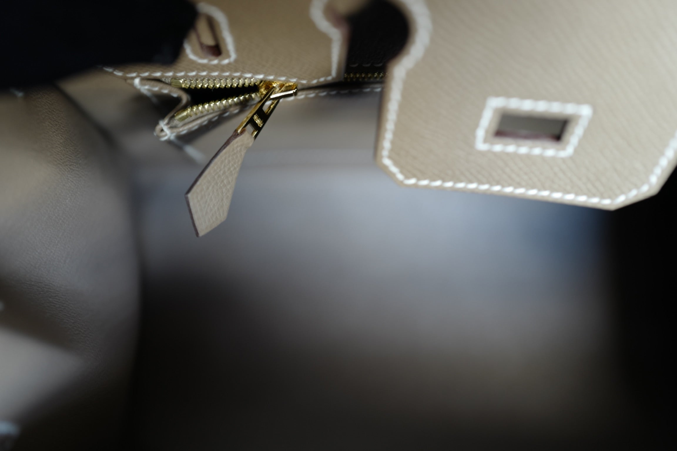 Hermes Birkin 25 Etoupe Epsom Sellier Gold Hardware K Complete Original Receipt