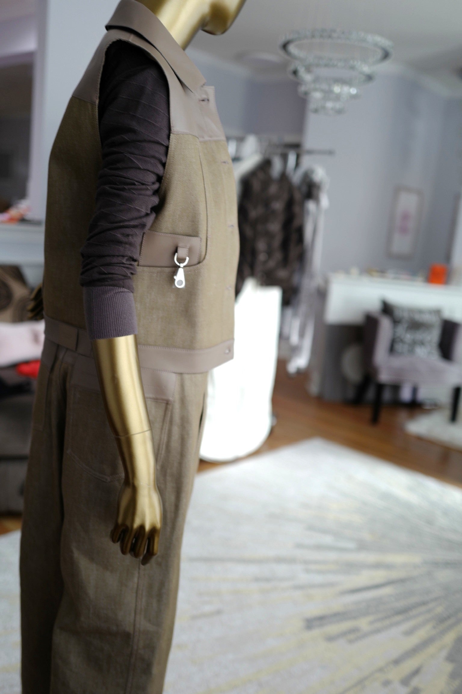 NEW Hermès SS25 Sleeveless Jacket with Leather Details - Size 38 $7K Retail