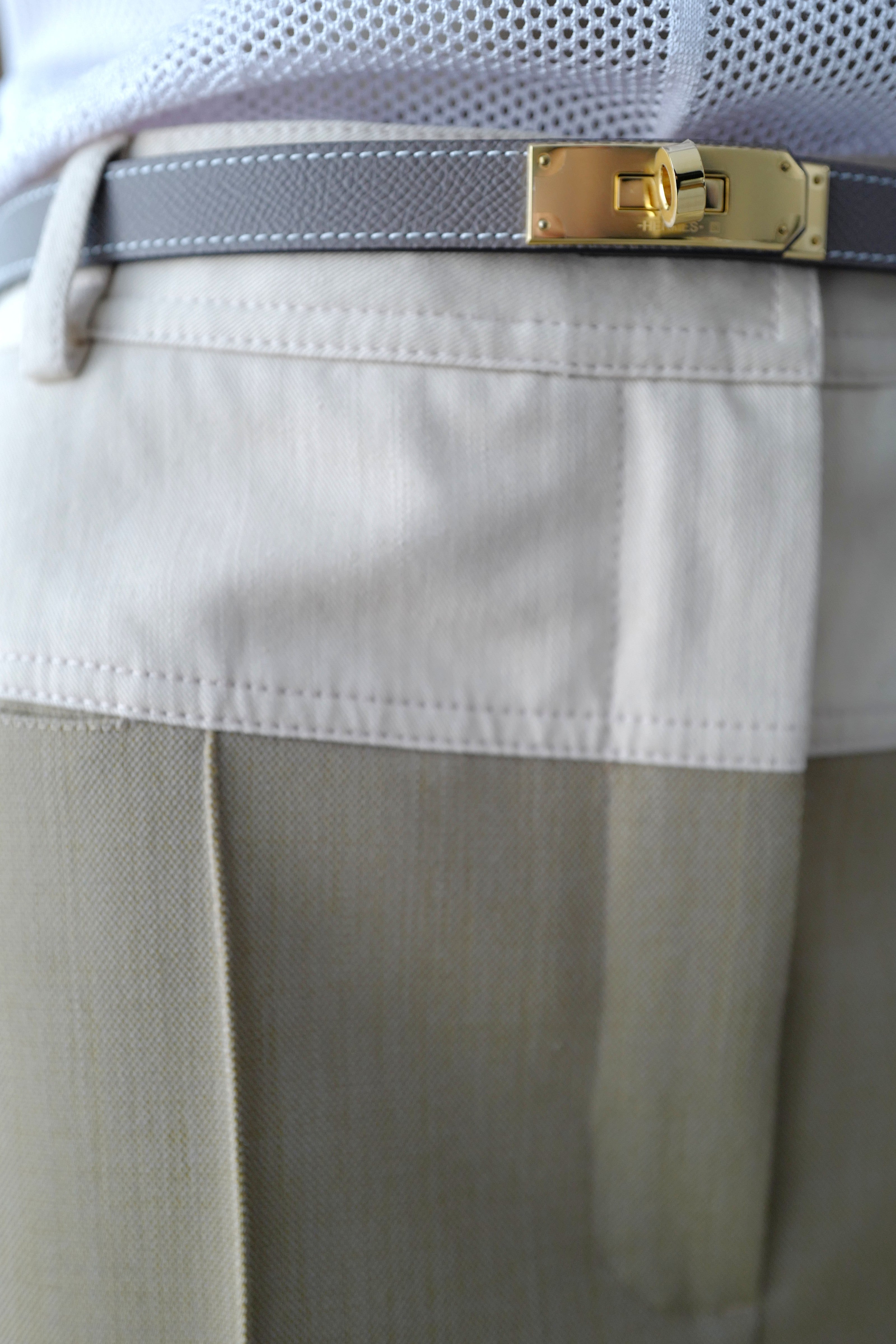 NEW Hermès Loose Fit Pants Wide Leg SS25 in Beige/Vert Muscade Size 38 Over $3K
