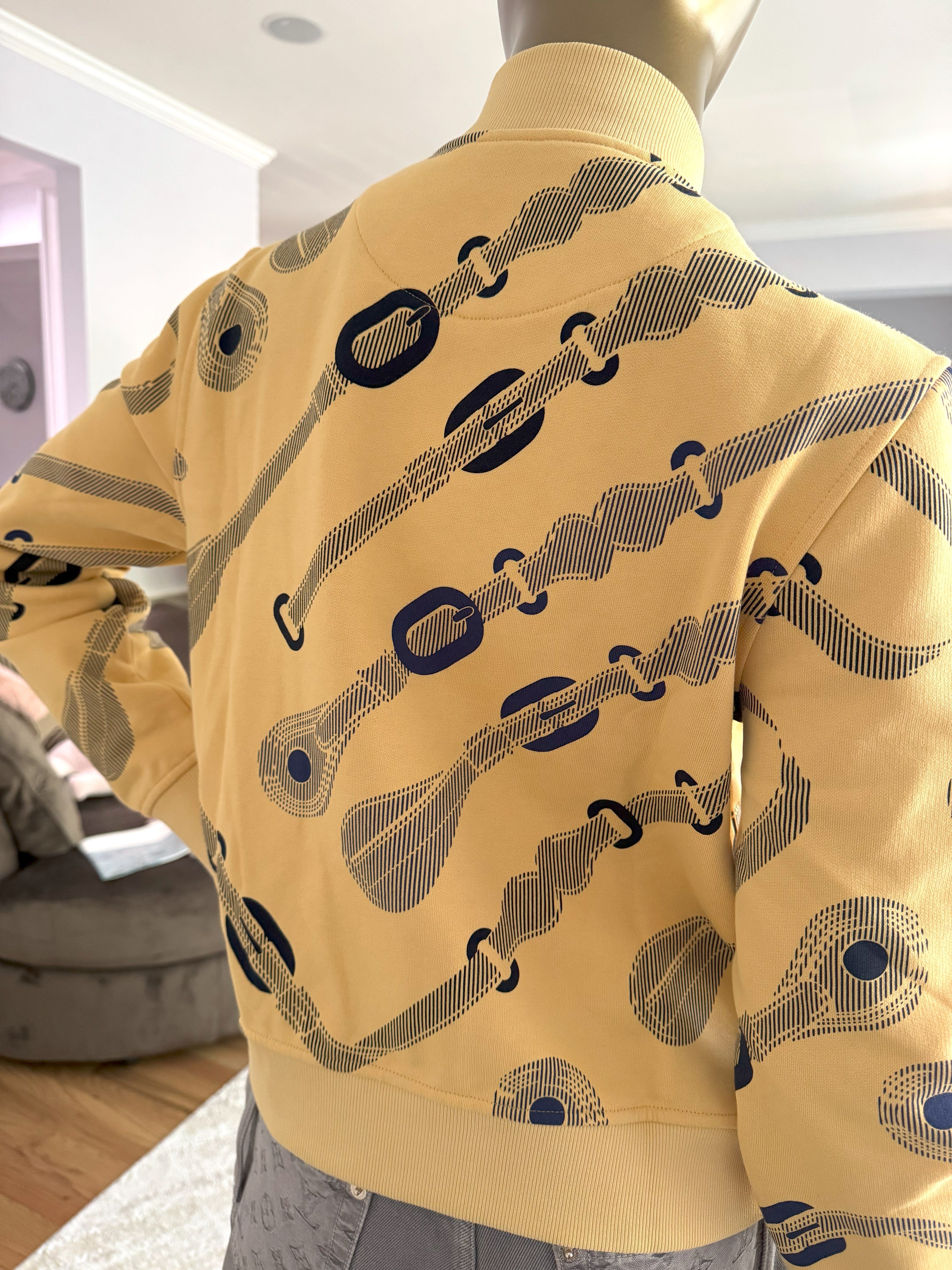 NEW Hermès Varsity Jacket “Coaching Remix” in Jaune Labido Size 38