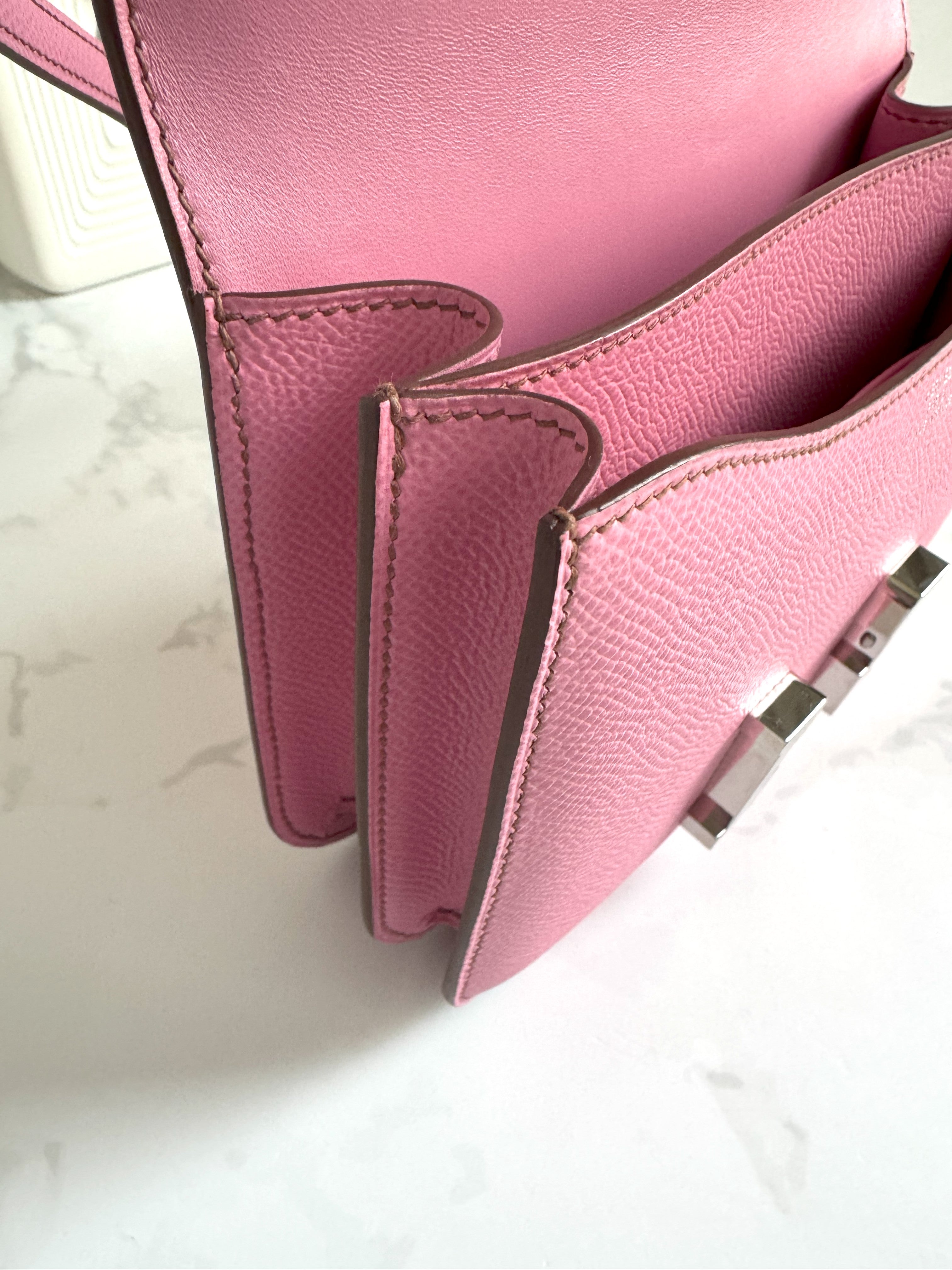 NEW Hermès Mini Constance 18 in 5P Bubblegum Pink Epsom with Palladium HW 2022