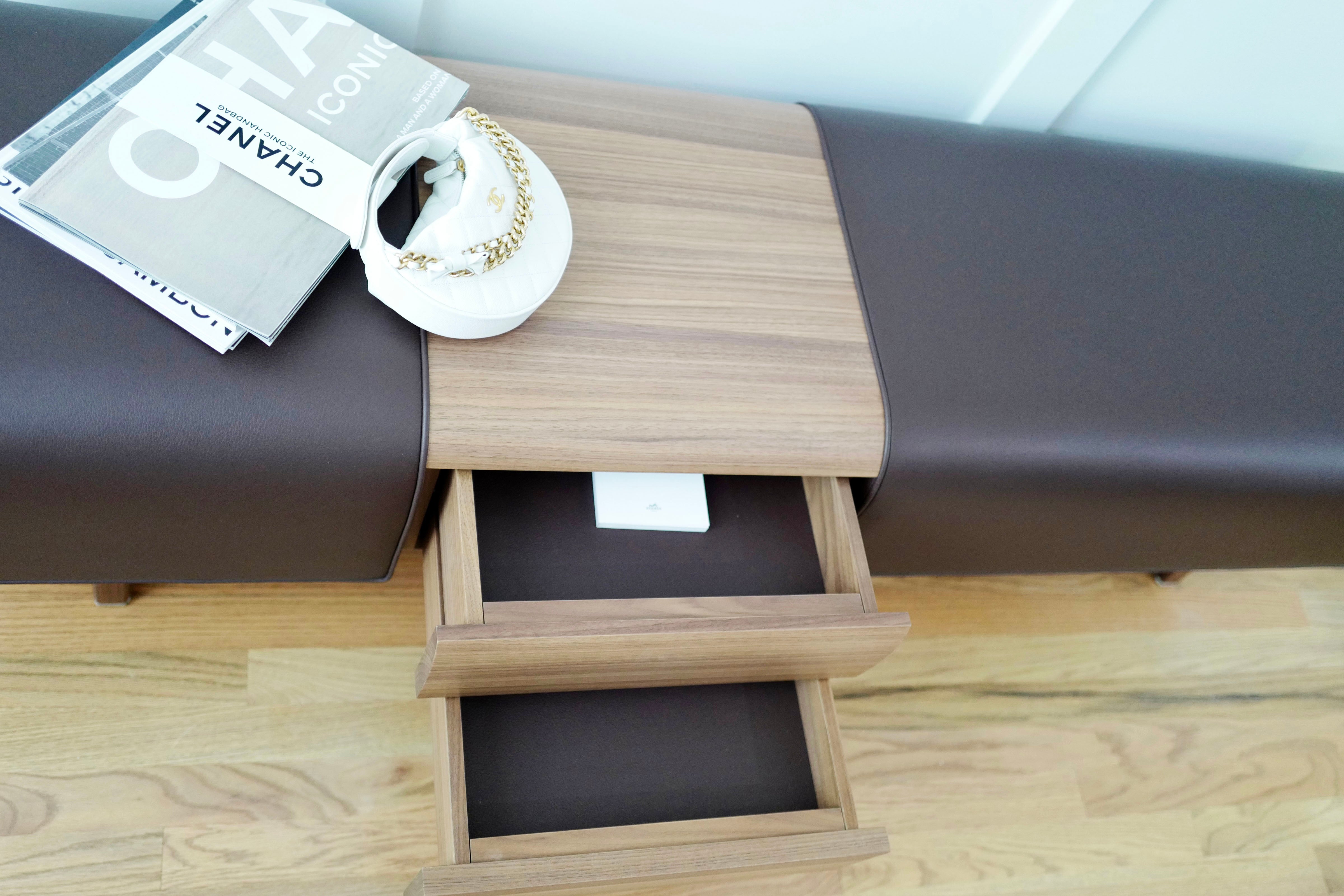 Brand New Hermès Les Nécessaires Long Bench Sofa in Chocolate Brown $34K Retail