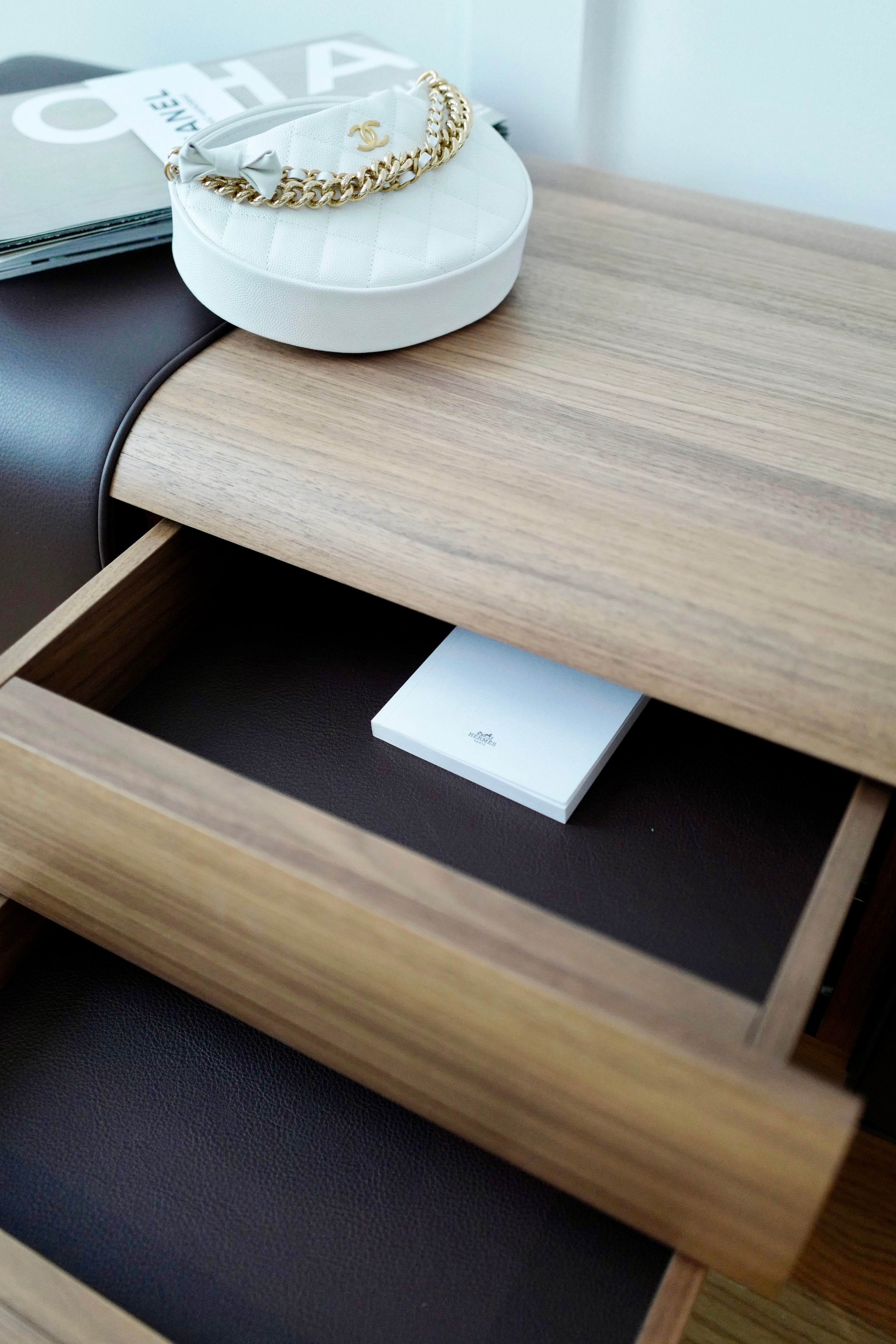 Brand New Hermès Les Nécessaires Long Bench Sofa in Chocolate Brown $34K Retail