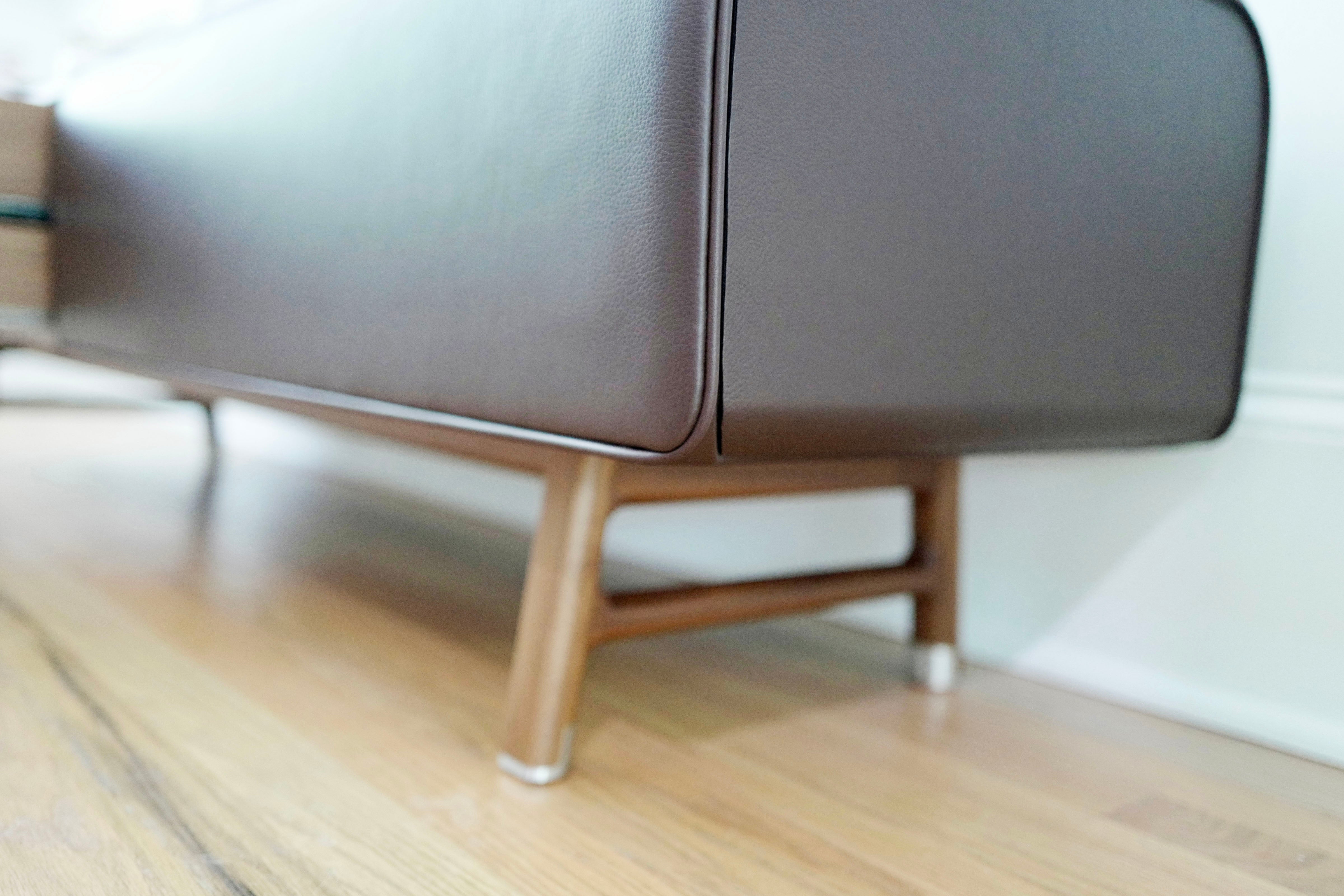 Brand New Hermès Les Nécessaires Long Bench Sofa in Chocolate Brown $34K Retail