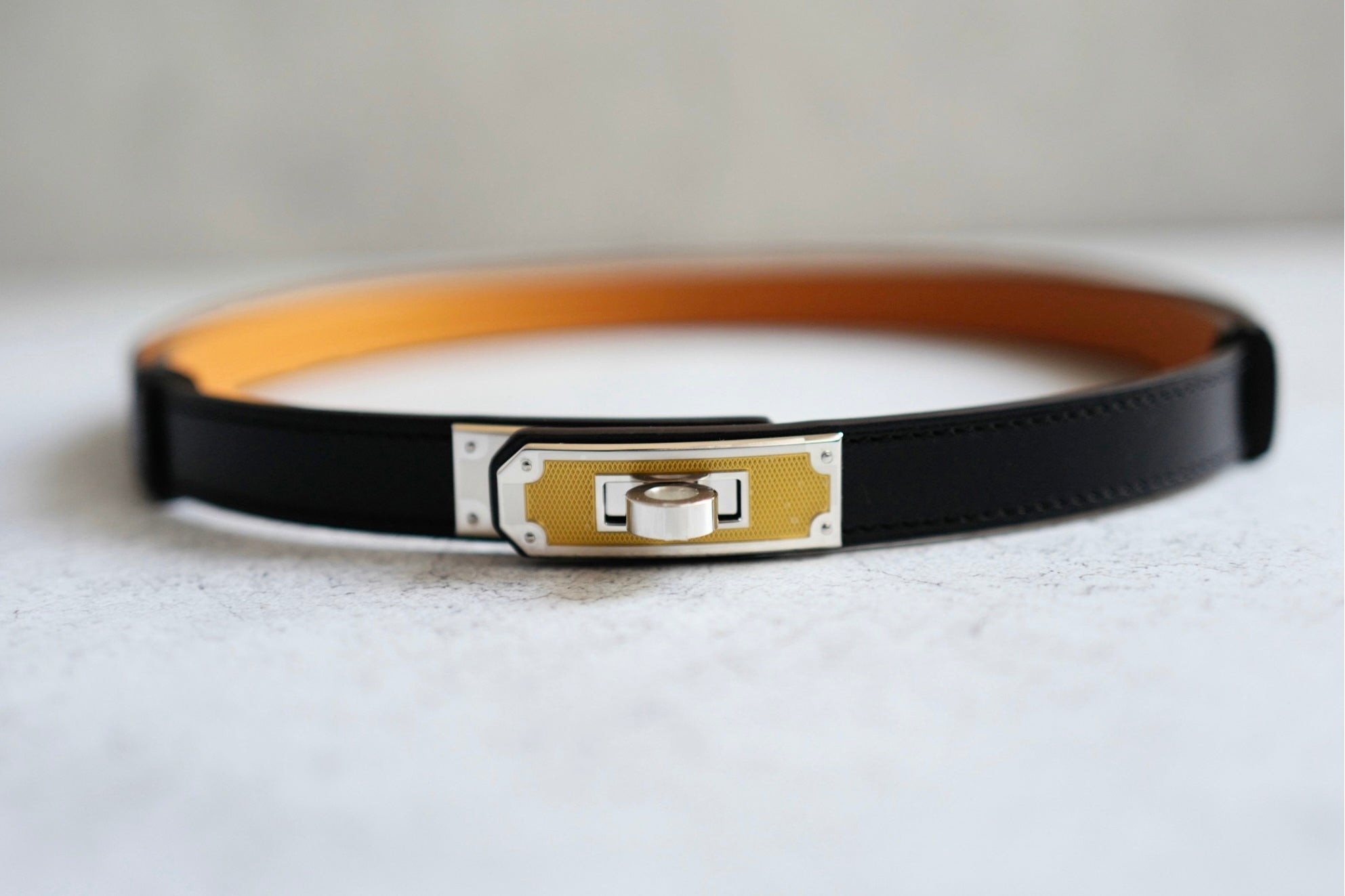 Hermes Kelly Splas'H 18 Belt Mordore Hunter Leather