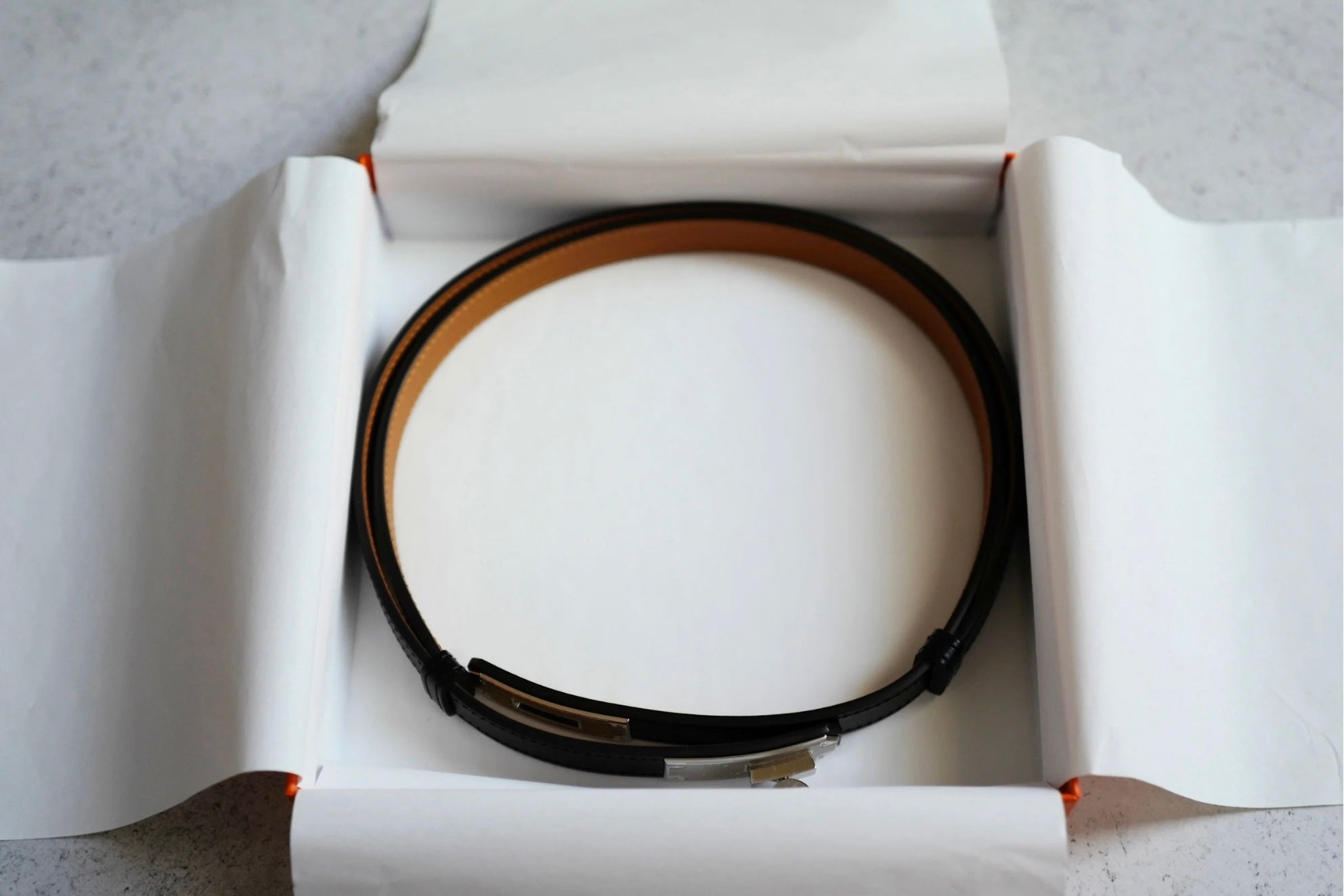 Hermes Kelly Splas'H 18 Belt Mordore Hunter Leather