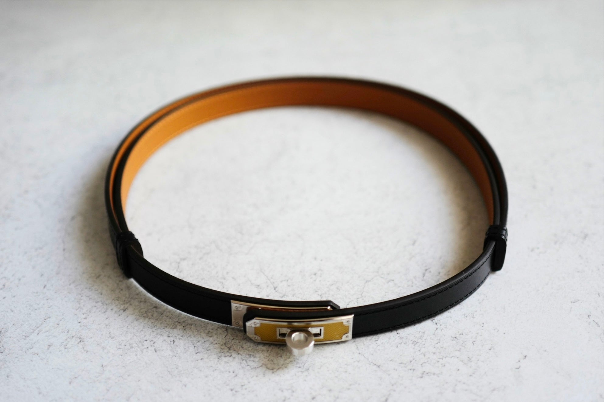 Hermes Kelly Splas'H 18 Belt Mordore Hunter Leather