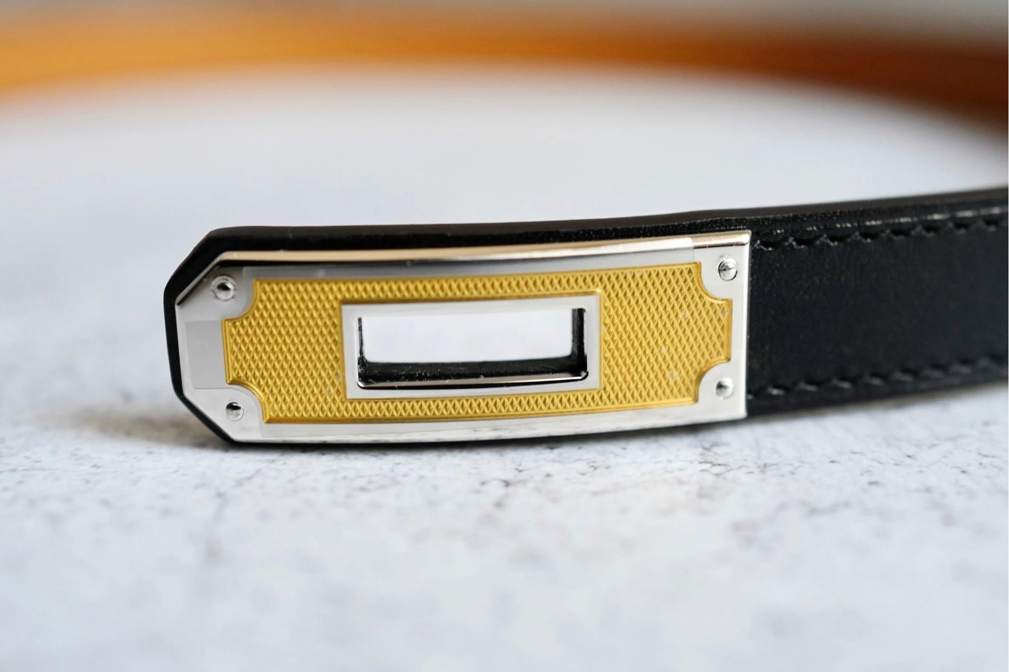 Hermes Kelly Splas'H 18 Belt Mordore Hunter Leather