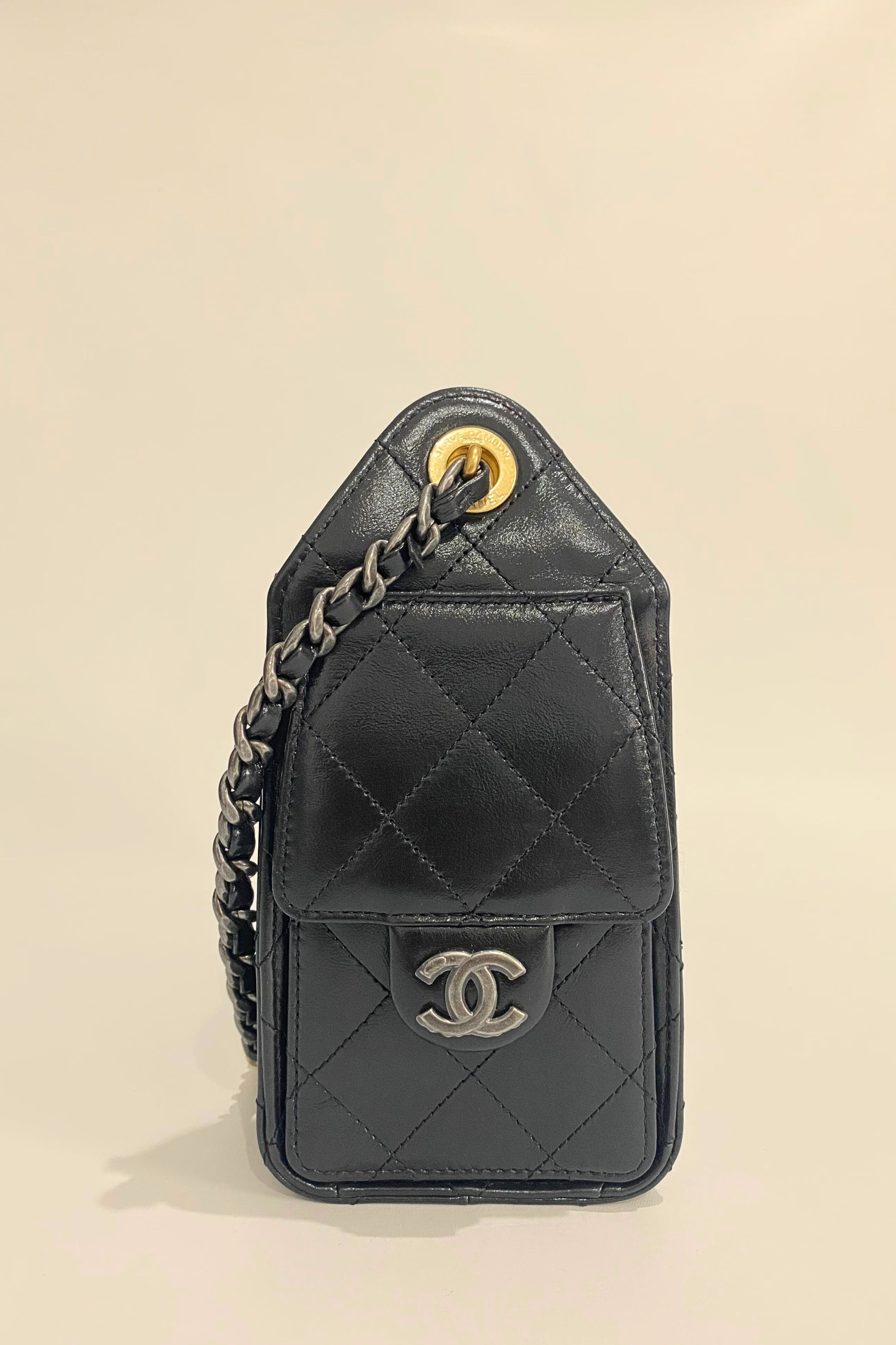 CHANEL 26C Black Mini Lambskin Bag with Mixed Hardware
