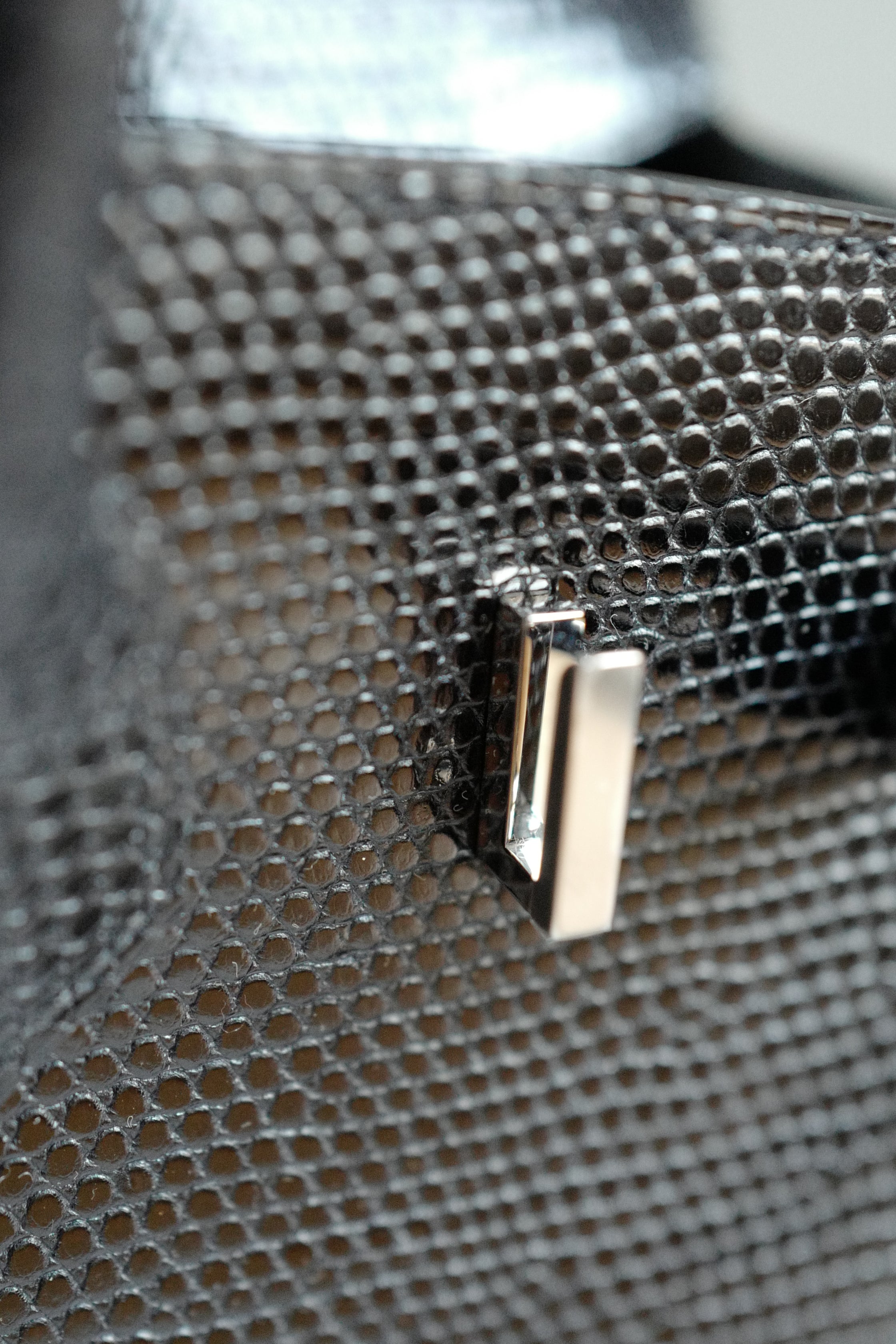 Hermès Birkin 25 Black Lizard Lisse with Palladium Hardware K