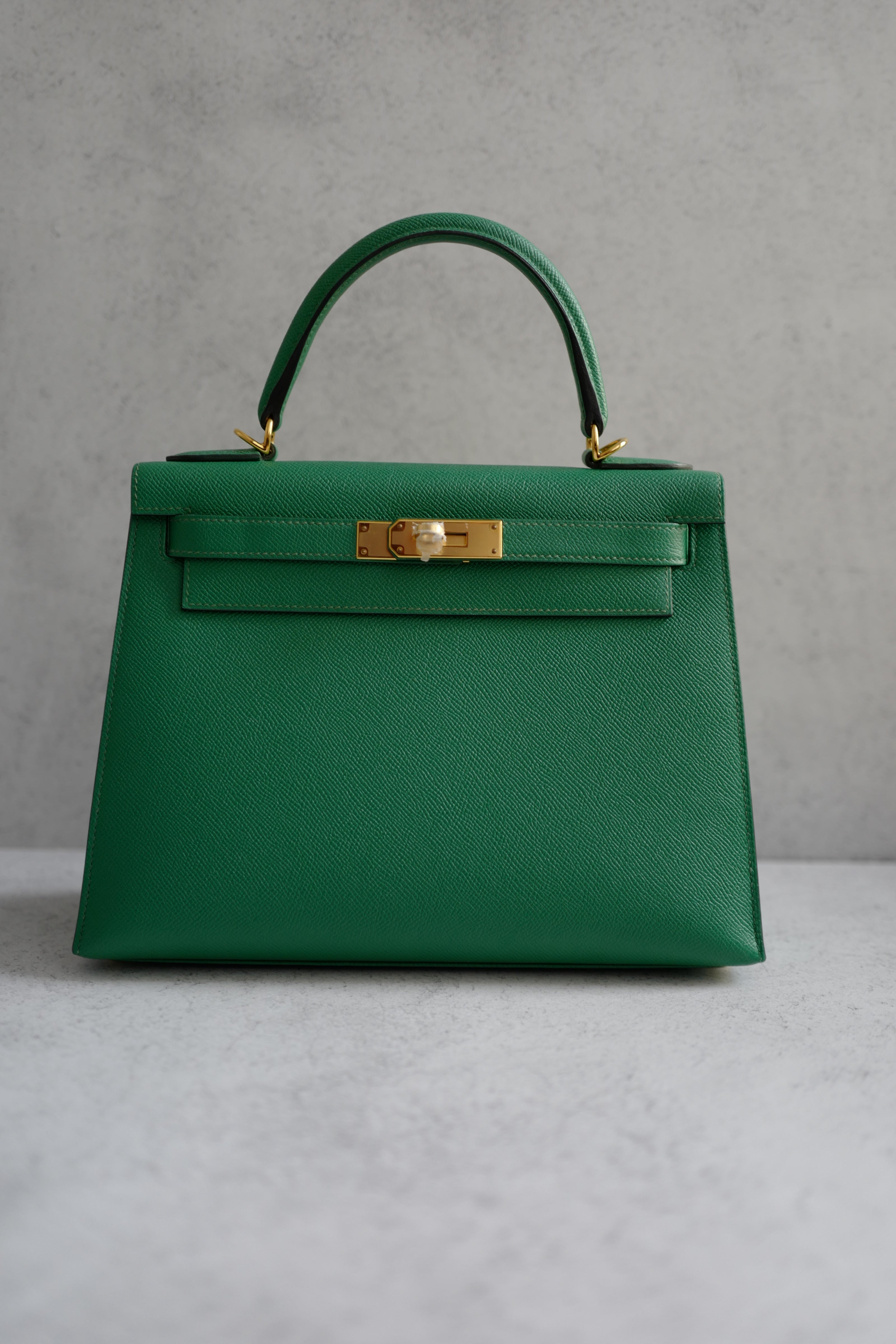 Hermes Kelly 28 Bamboo Epsom Sellier Goldware C Stamp 2018