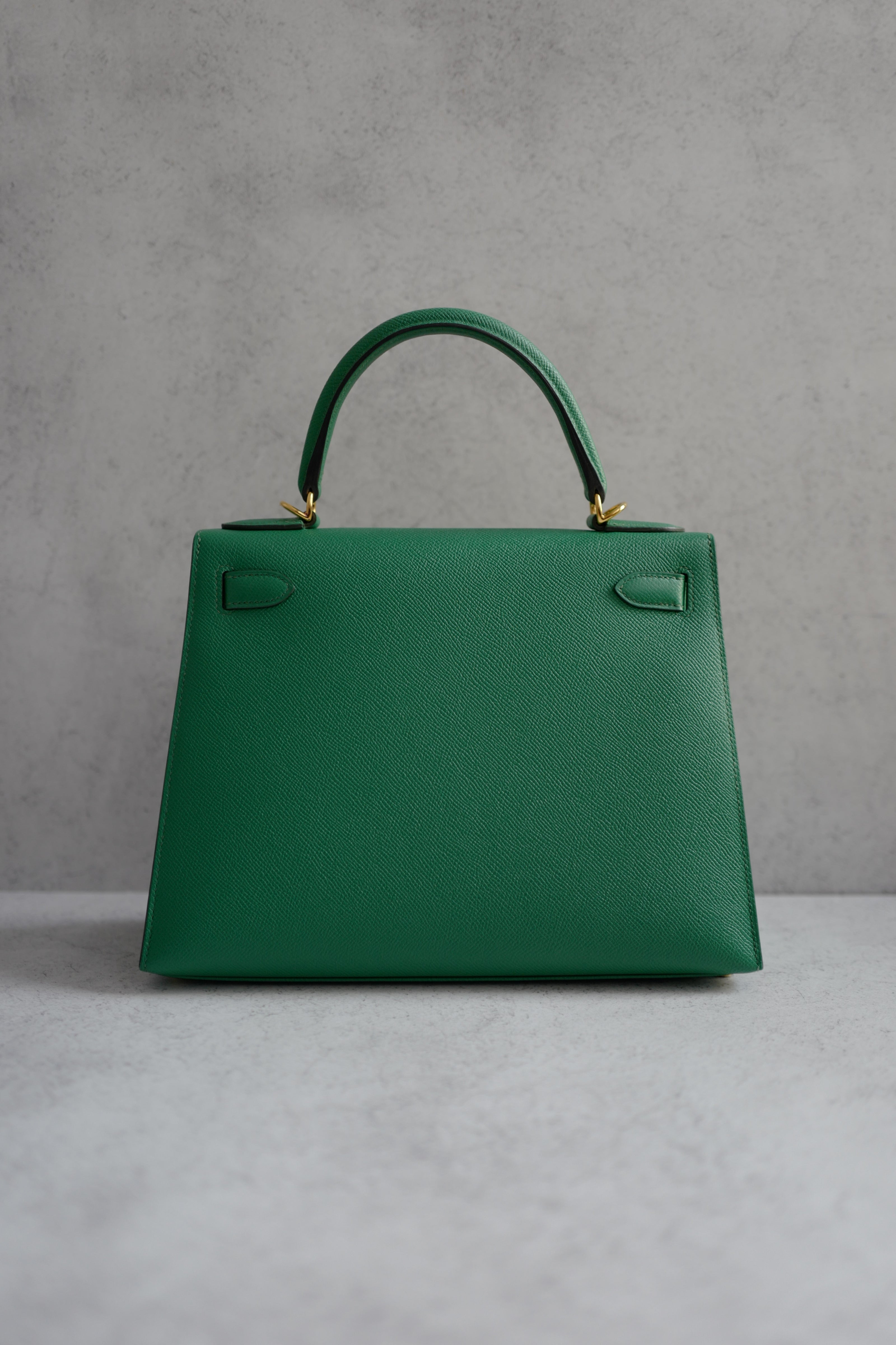 Hermes Kelly 28 Bamboo Epsom Sellier Goldware C Stamp 2018