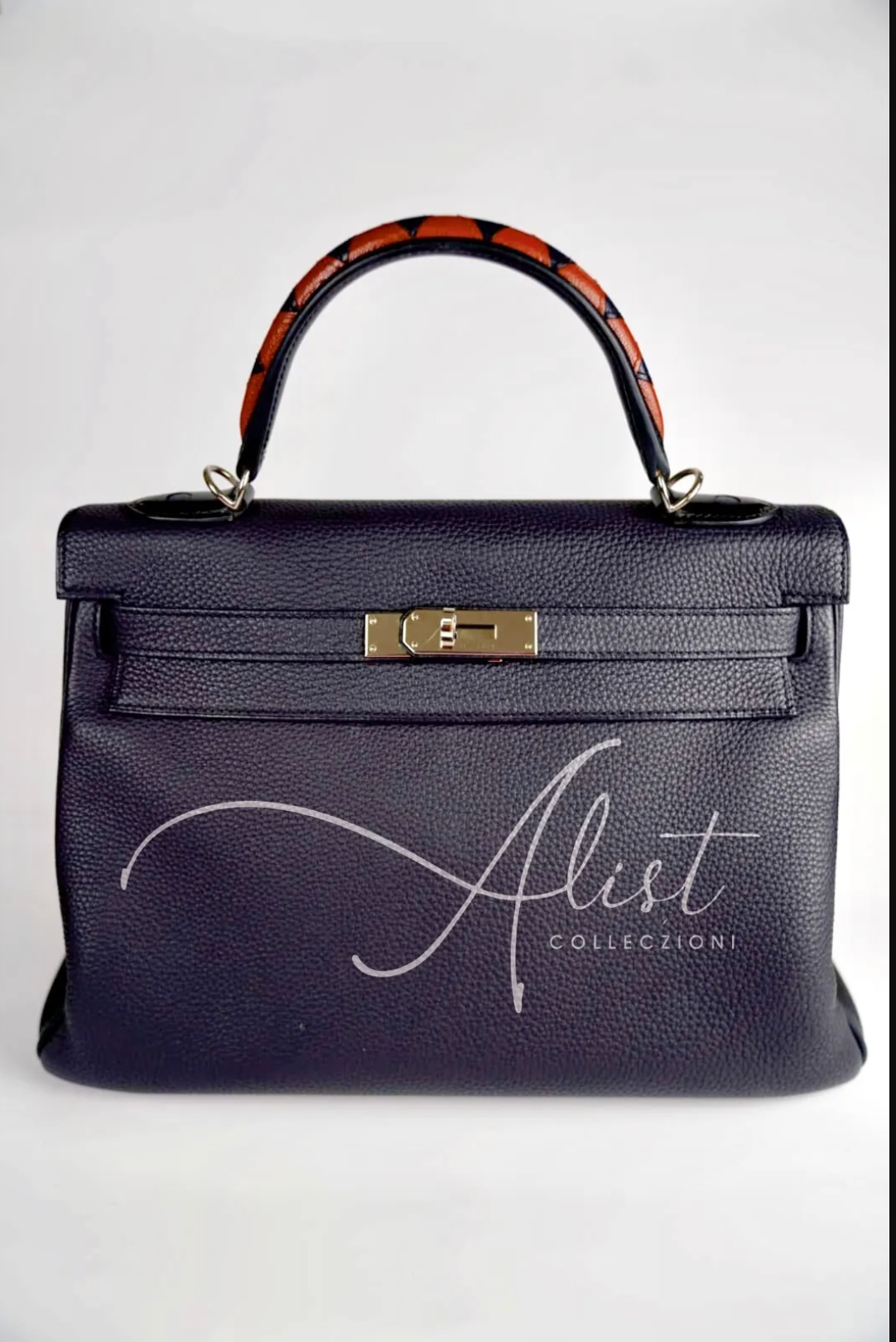 Hermes Kelly Au Galop 32 Bleu Indigo Togo with Palladium HW Limited Edition