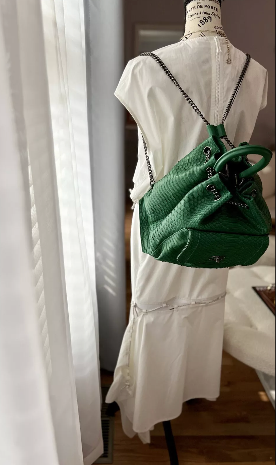 Chanel Gabrielle Backpack Drawstring bag In Phyton Exotic Rare Limited Edition
