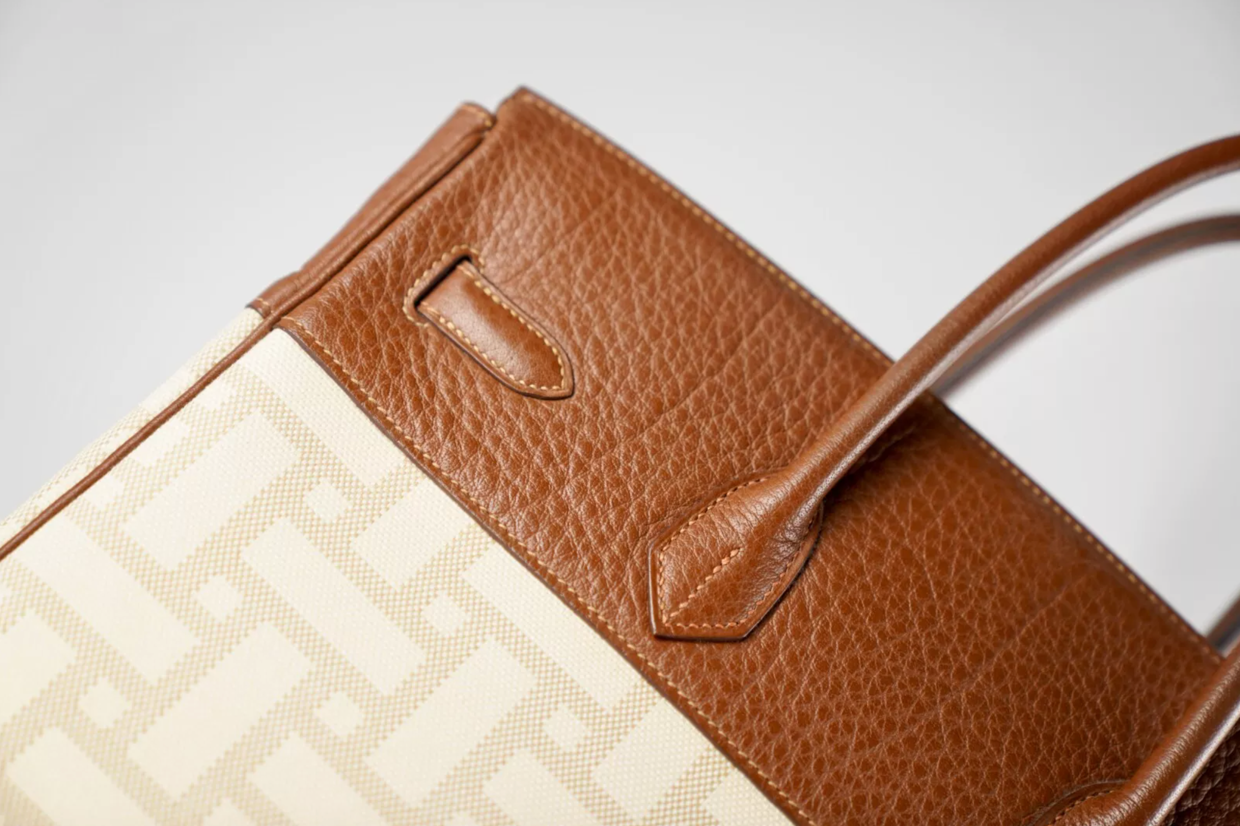 Hermes Birkin 35 Mosaic Special Limited Edition Creme Tan Brown- Preowned