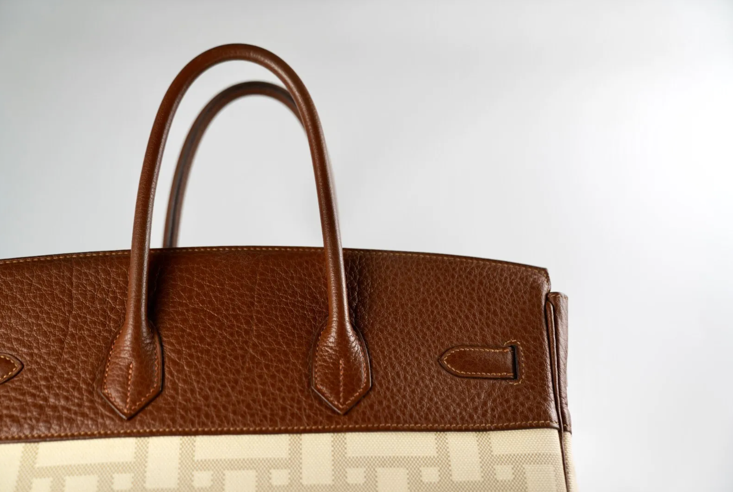 Hermes Birkin 35 Mosaic Special Limited Edition Creme Tan Brown- Preowned