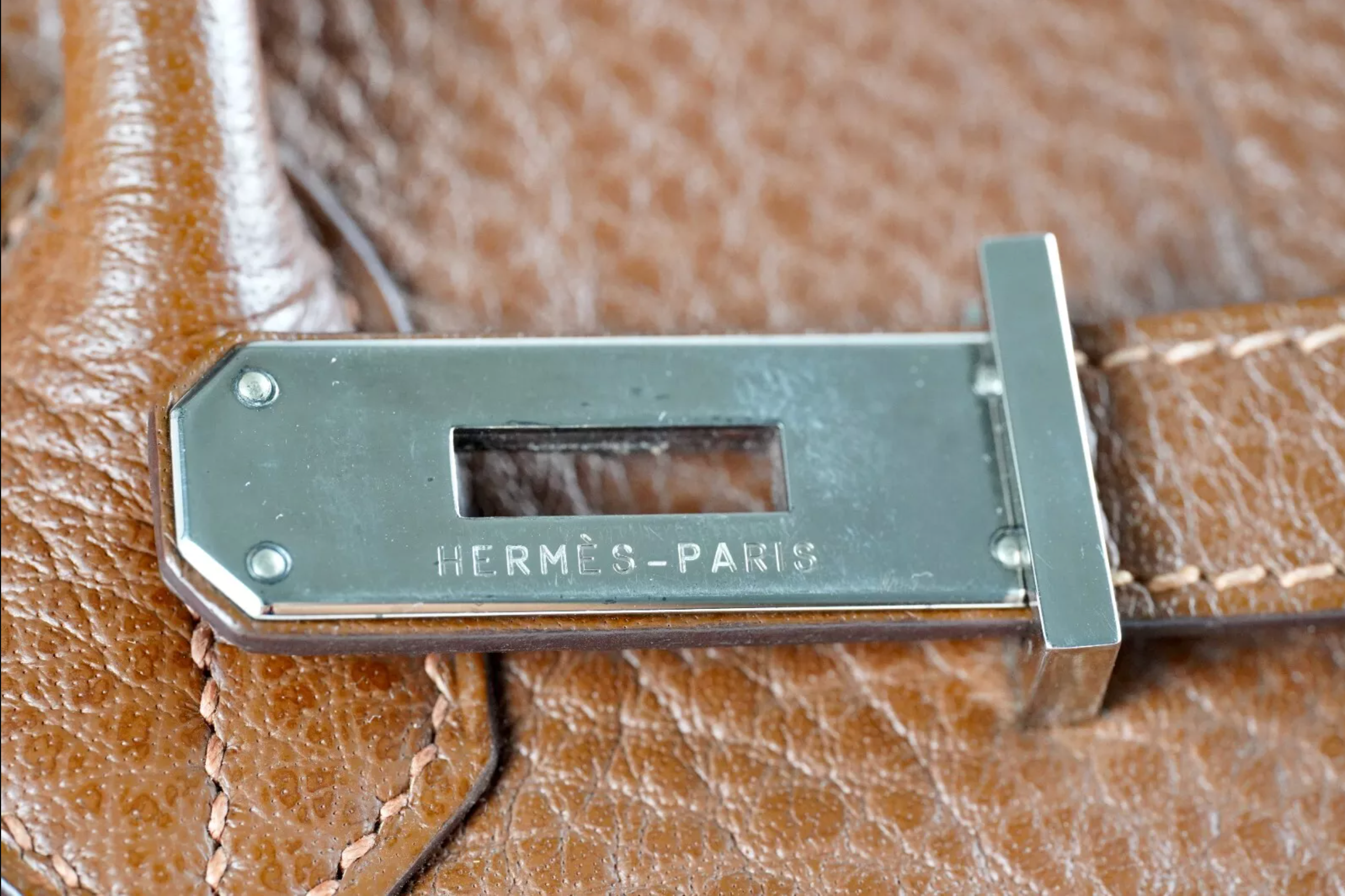 Hermes Birkin 35 Mosaic Special Limited Edition Creme Tan Brown- Preowned