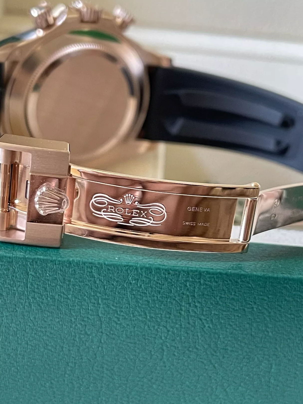 NEW Rolex Daytona 116515LN ROSE Gold Oysterflex Box/Papers Sundust Dial