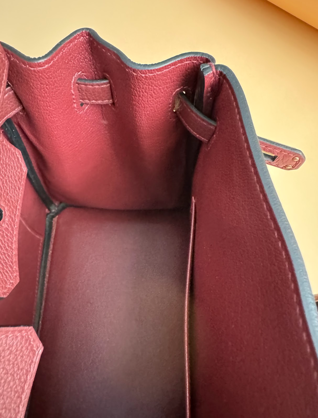 Hermes birkin 25 rouge hermes togo gold hardware brand new 2024 receipt