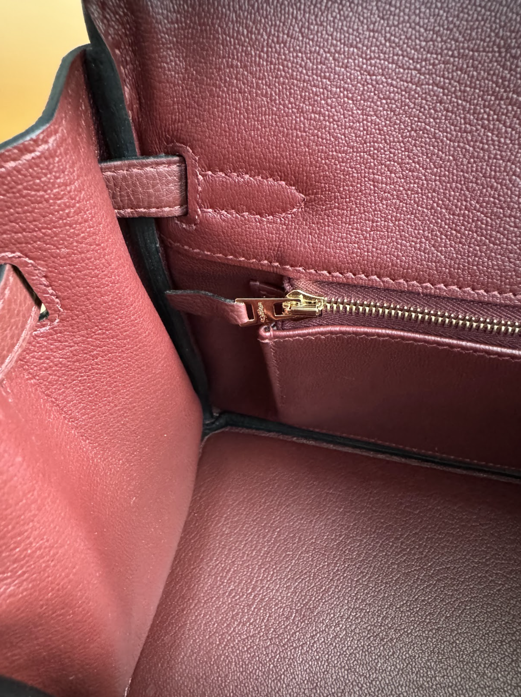 Hermes birkin 25 rouge hermes togo gold hardware brand new 2024 receipt
