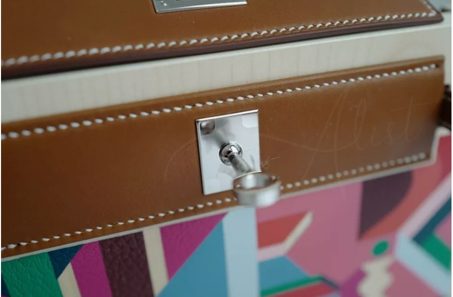 Hermes Kelly Wood Perspective 22 Cavaliere Multicolor B Stamp NEW
