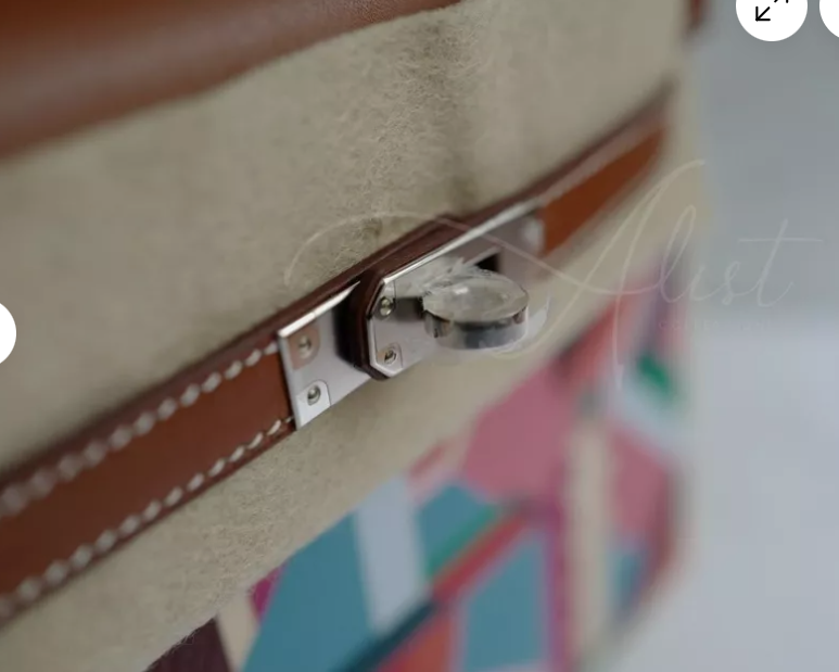 Hermes Kelly Wood Perspective 22 Cavaliere Multicolor B Stamp NEW