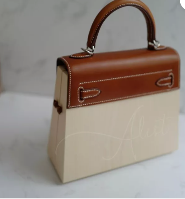 Hermes Kelly Wood Perspective 22 Cavaliere Multicolor B Stamp NEW
